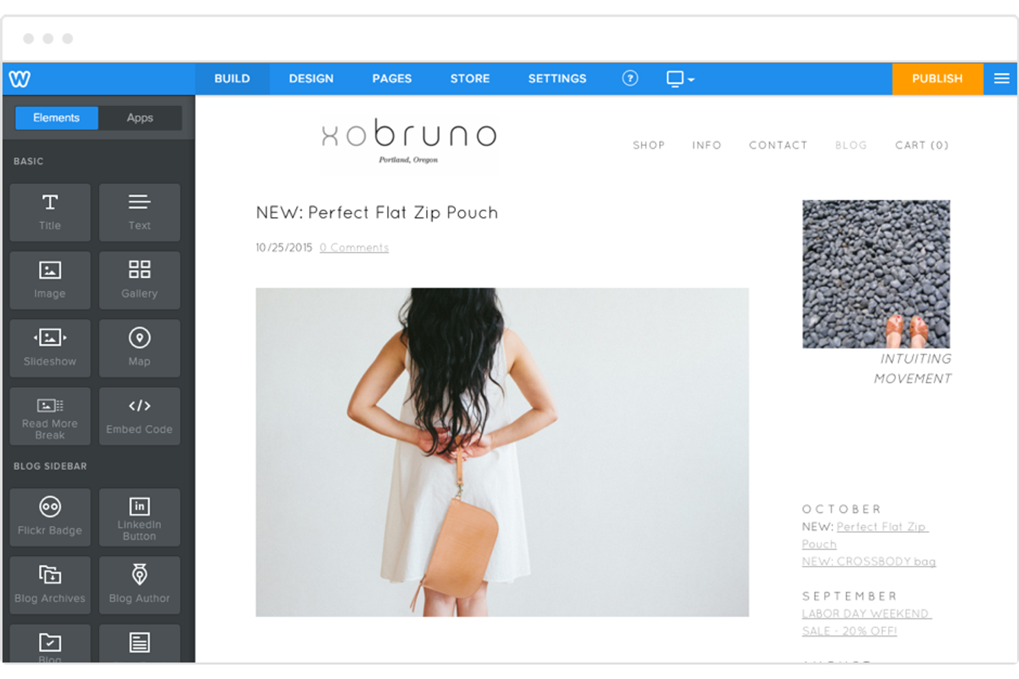 Weebly screenshot - 10 mejores alternativas a Carrd para 2026