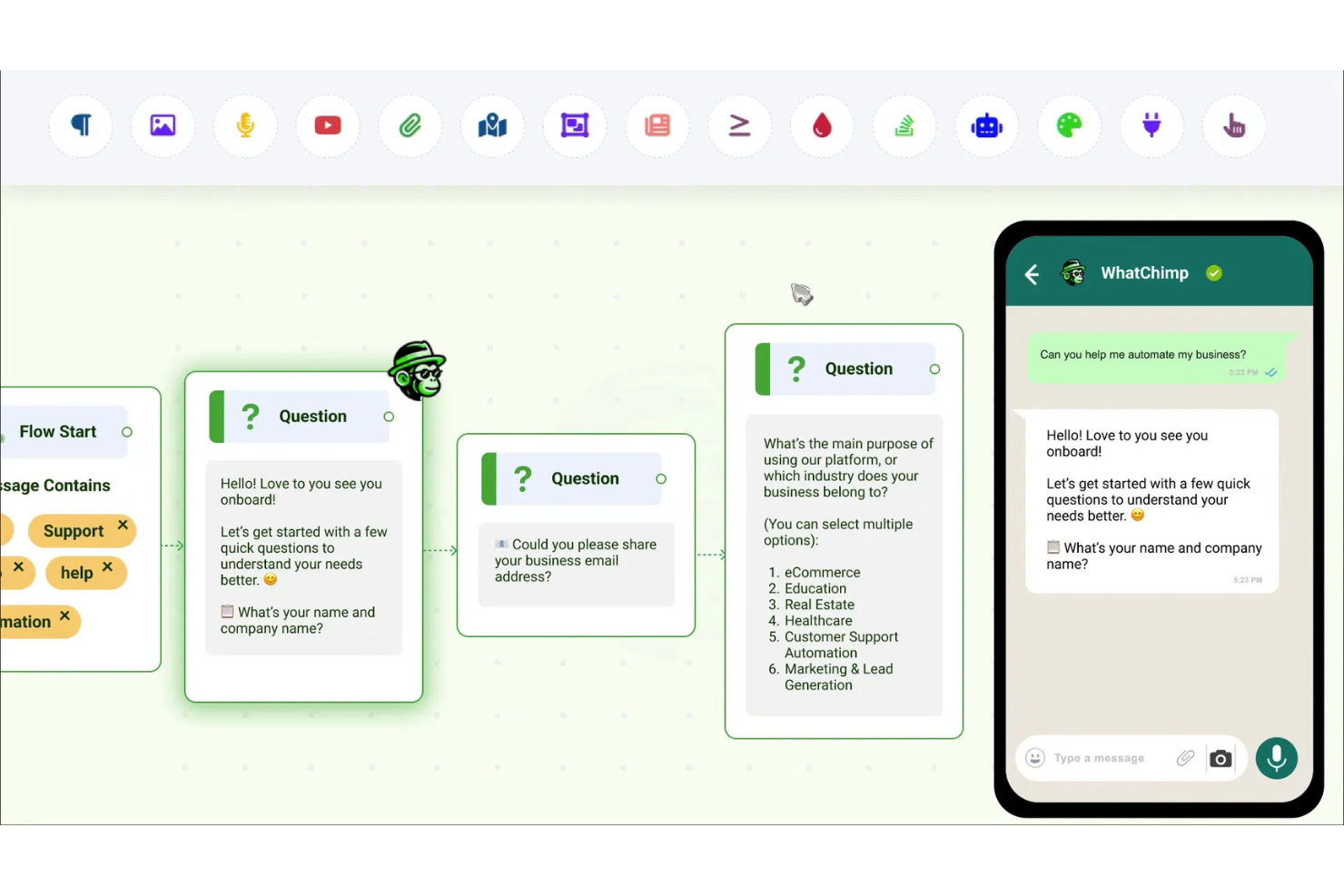 WhatChimp screenshot - 10 Software di Marketing WhatsApp per 2026