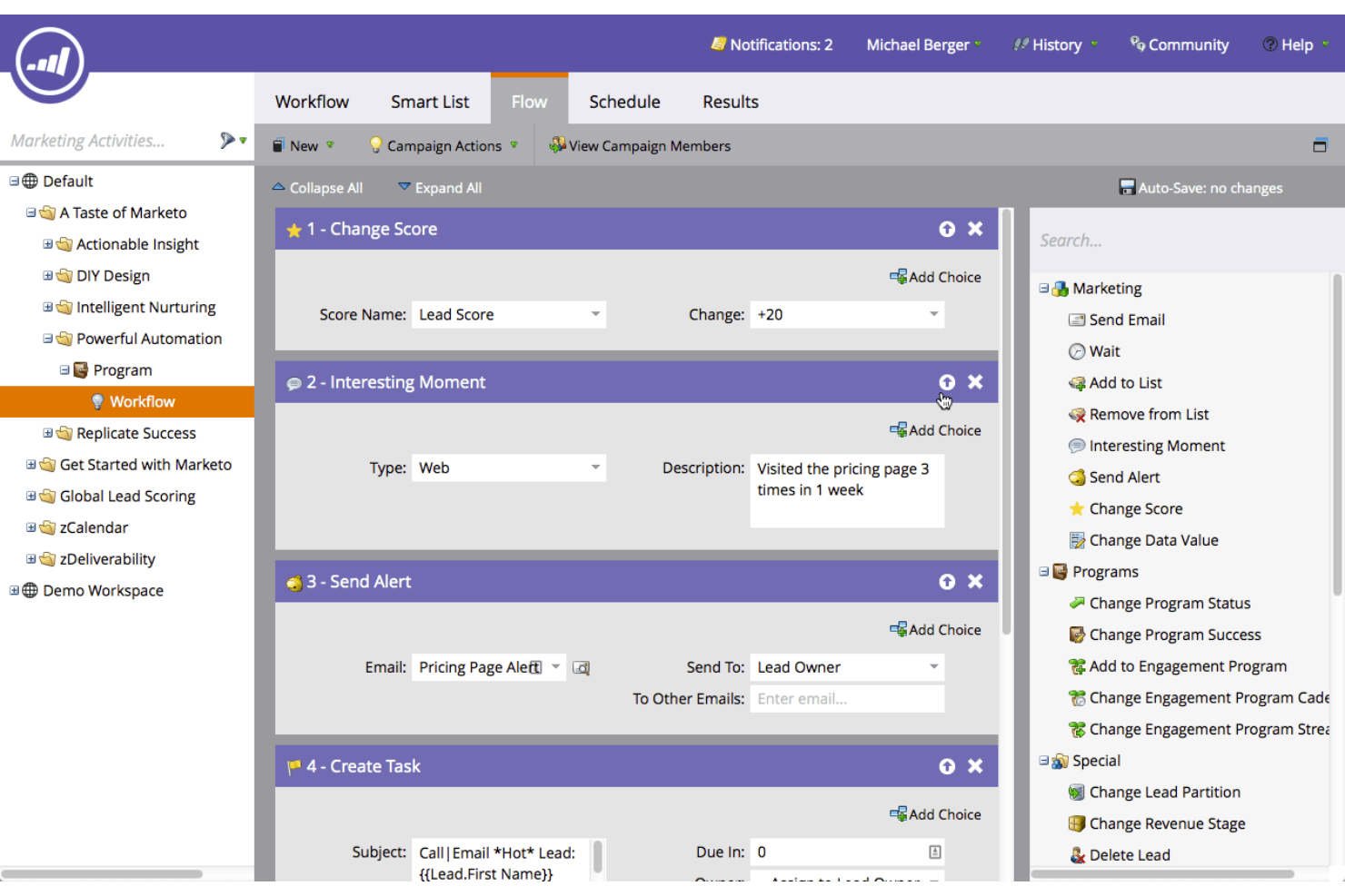 Marketo Engage screenshot - 10 Migliori piattaforme di marketing account-based con IA nel 2026