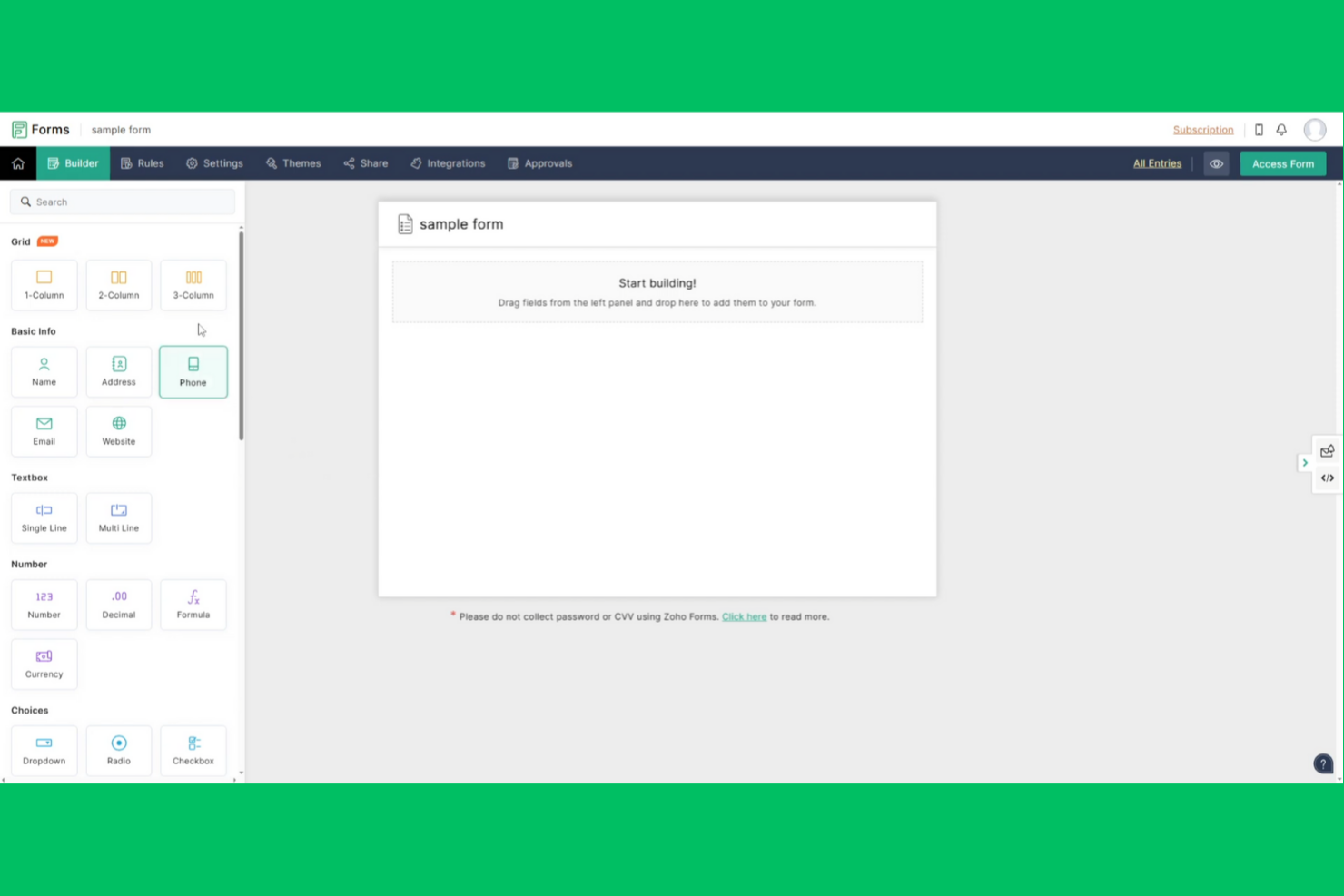 Zoho Forms screenshot - 10 alternativas a Typeform para 2026