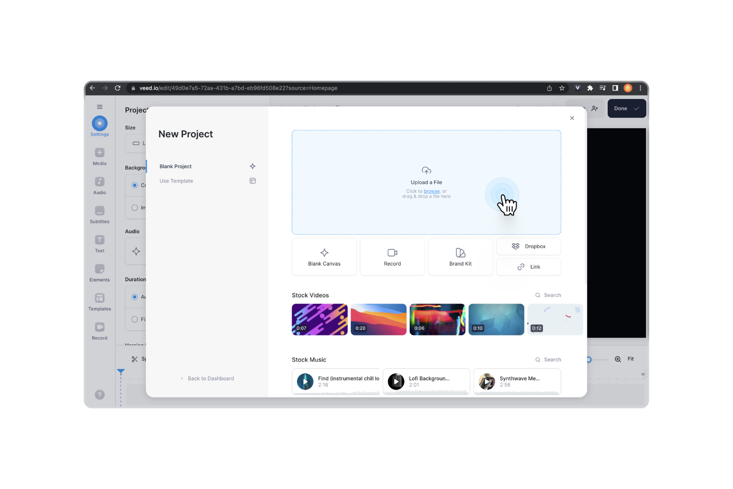 VEED screenshot - Los 10 Mejores Editores de Video con IA Revisados en 2026
