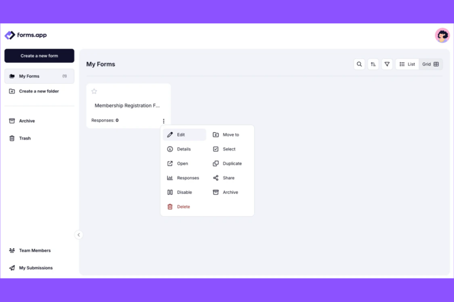 forms.app screenshot - 10 alternativas a Typeform para 2026