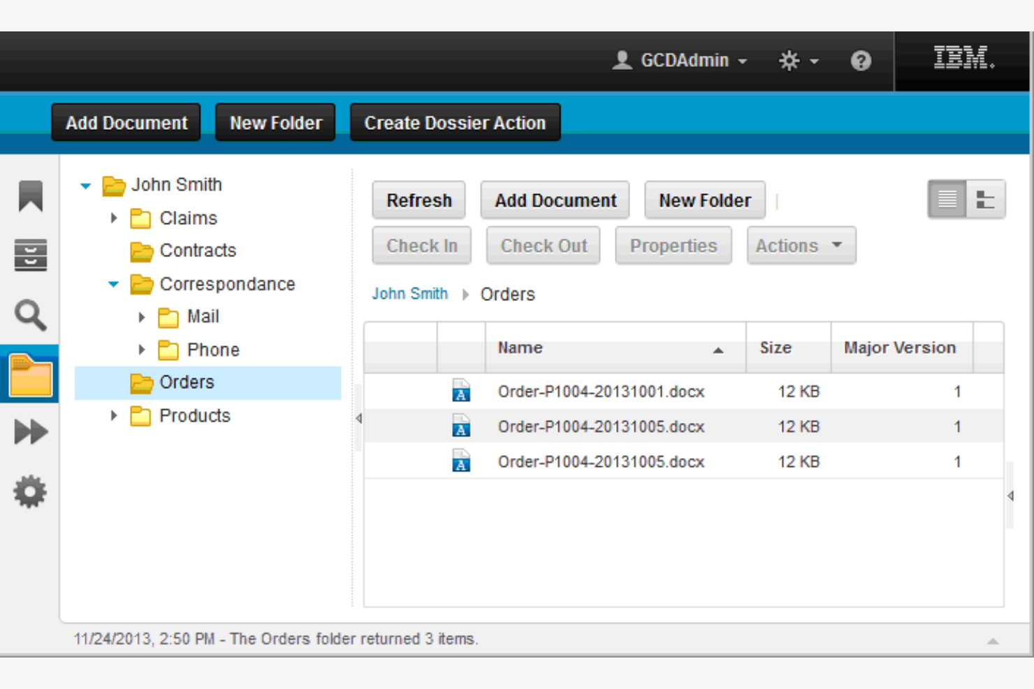 IBM FileNet Content Manager screenshot - 10 Sistemas de Gestión de Contenidos Empresariales Seleccionados para 2026