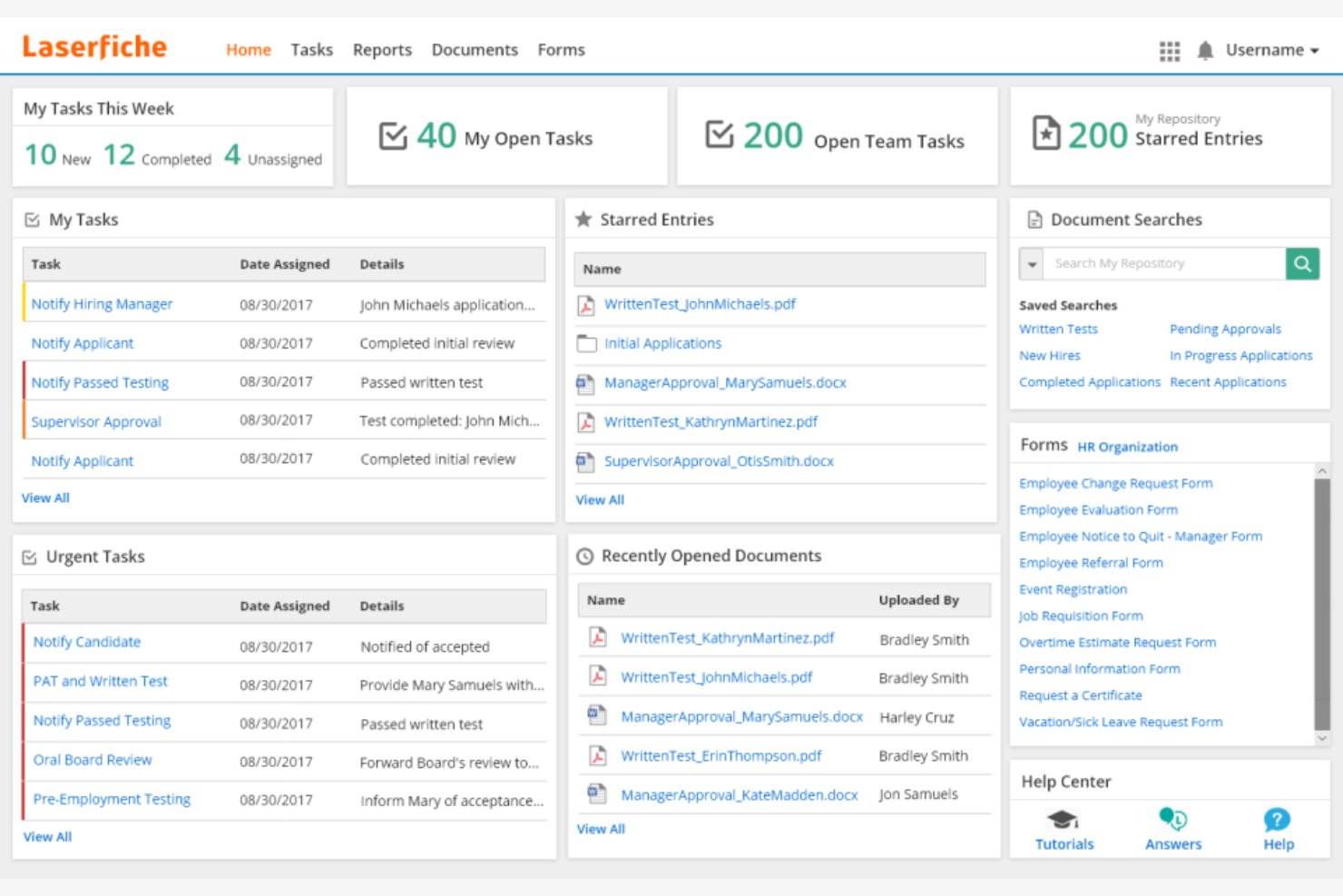 Laserfiche screenshot - 10 Sistemas de Gestión de Contenidos Empresariales Seleccionados para 2026