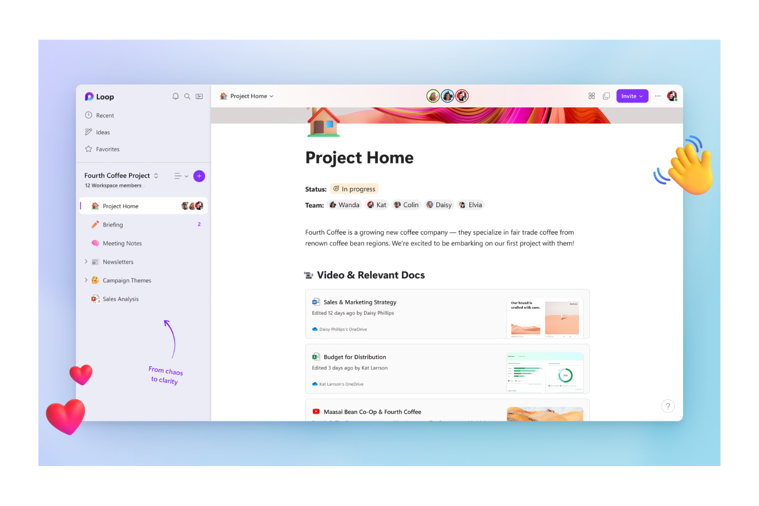 Microsoft Loop screenshot - 10 alternativas a Confluence para 2026