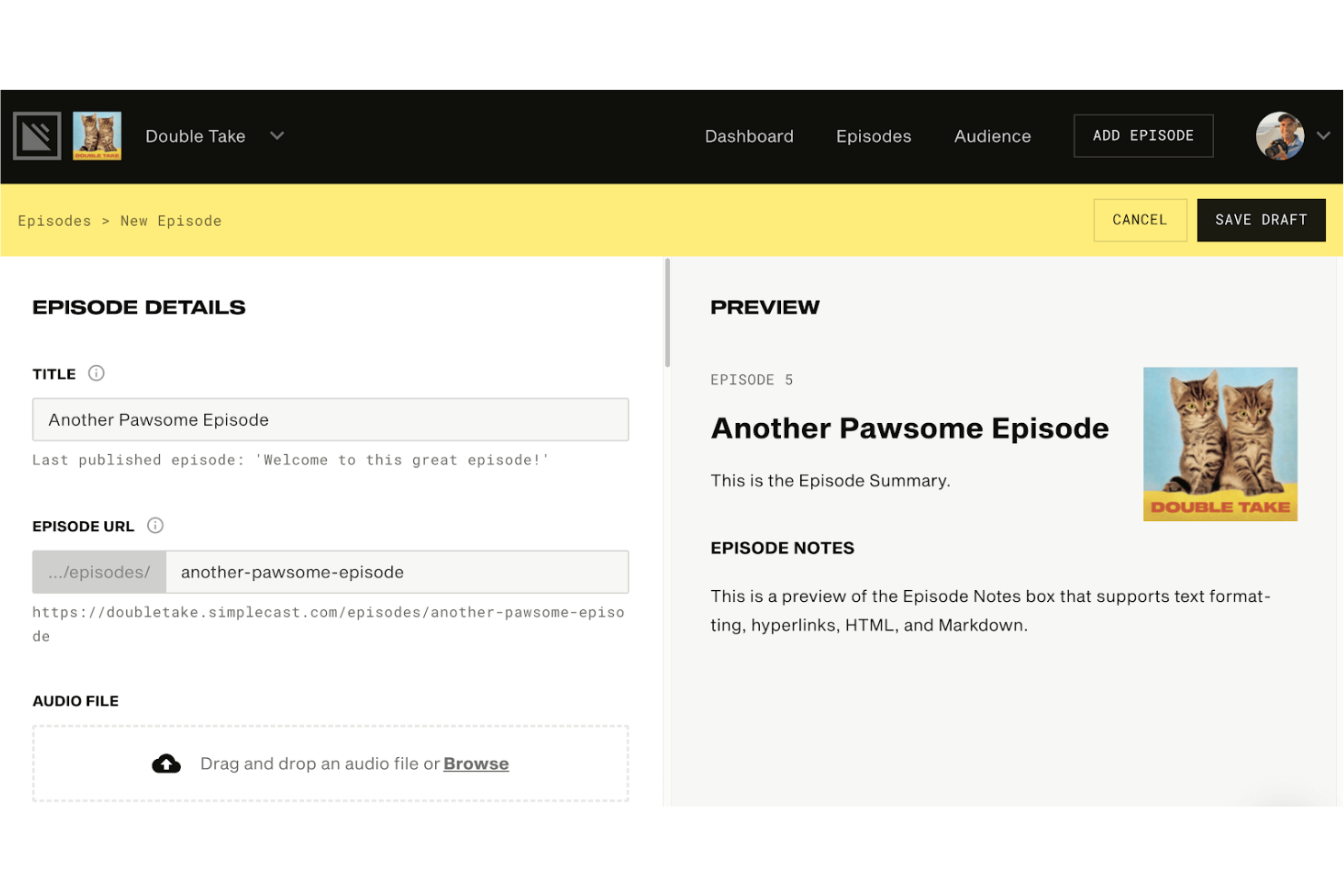 Simplecast screenshot - 10 mejores plataformas de alojamiento de podcasts para 2026