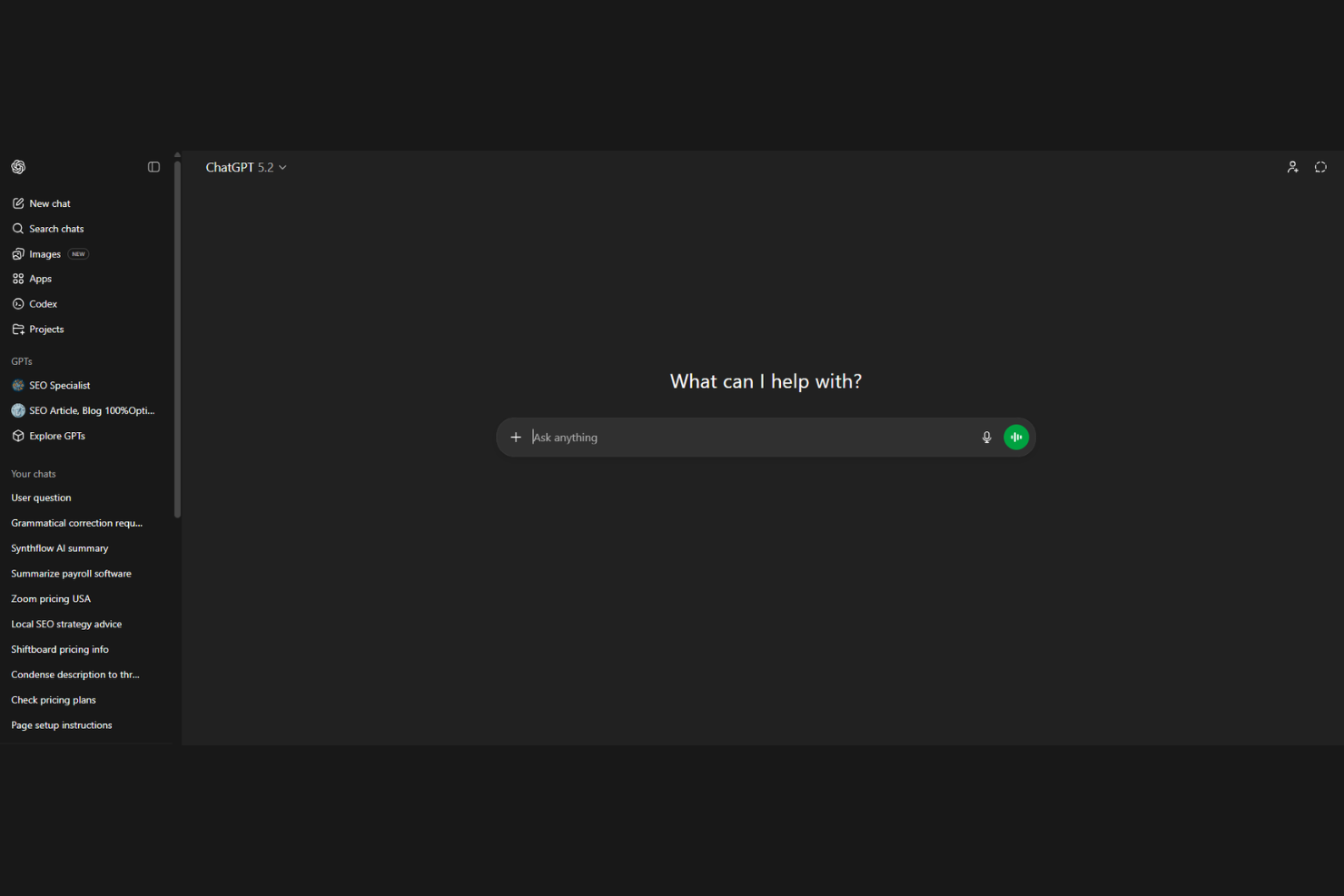ChatGPT screenshot - 10 Migliori Strumenti AI Gratuiti per la Creazione di Contenuti nel 2026