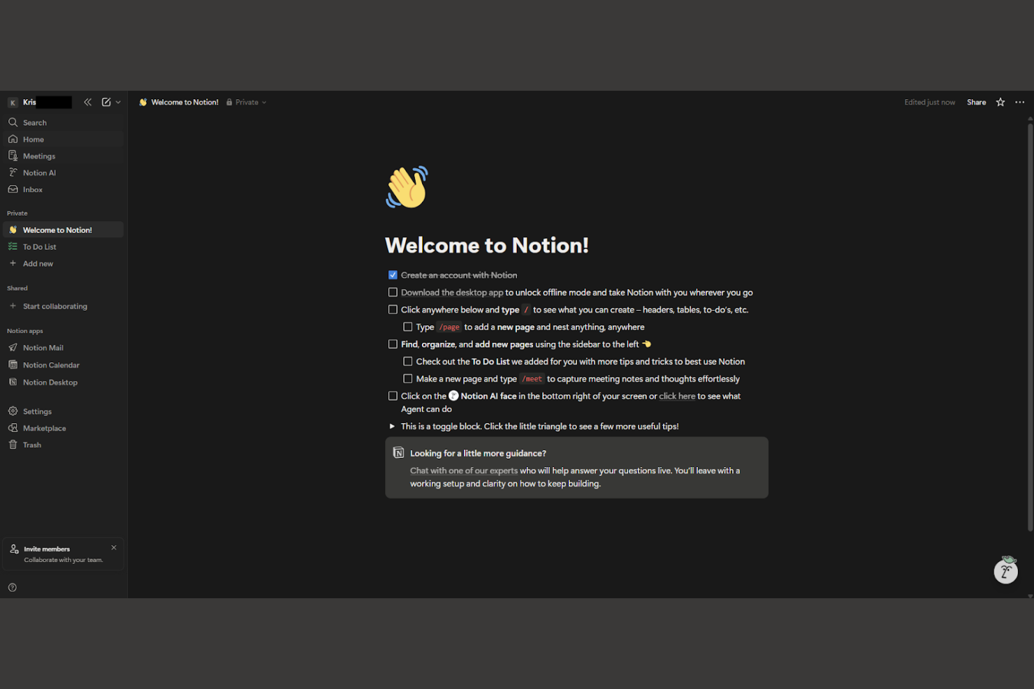 Notion screenshot - 10 mejores alternativas a Trello seleccionadas para 2026
