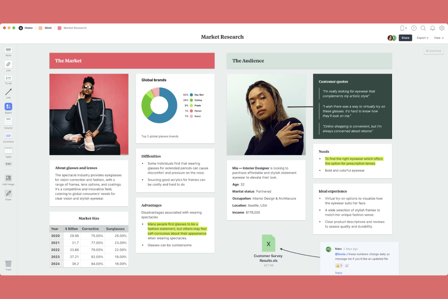 Milanote screenshot - 10 mejores alternativas a Trello seleccionadas para 2026