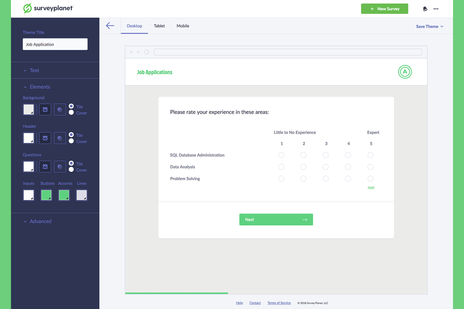 SurveyPlanet screenshot - 10 alternative a SurveyMonkey selezionate per il 2026