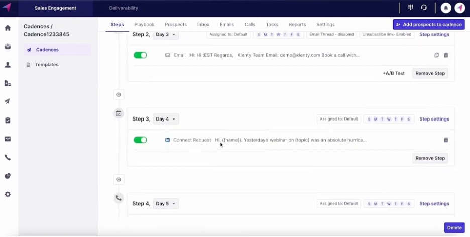 Klenty screenshot - 10 mejores soluciones de software de generación de leads con IA analizadas en 2026