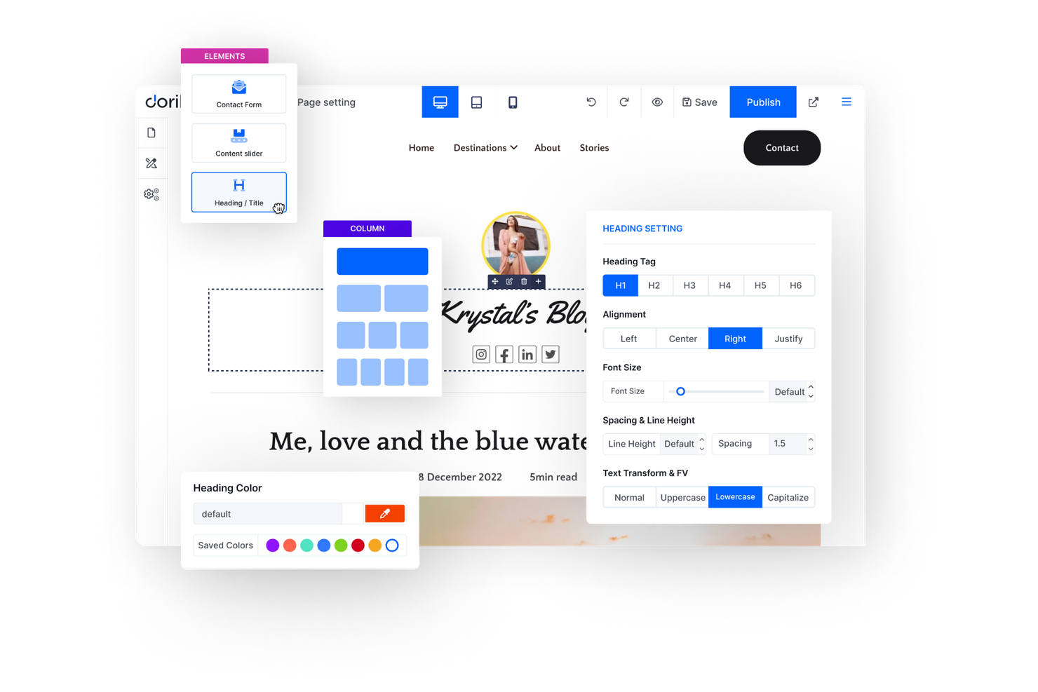 Dorik screenshot - 10 mejores alternativas a Webflow seleccionadas para 2026