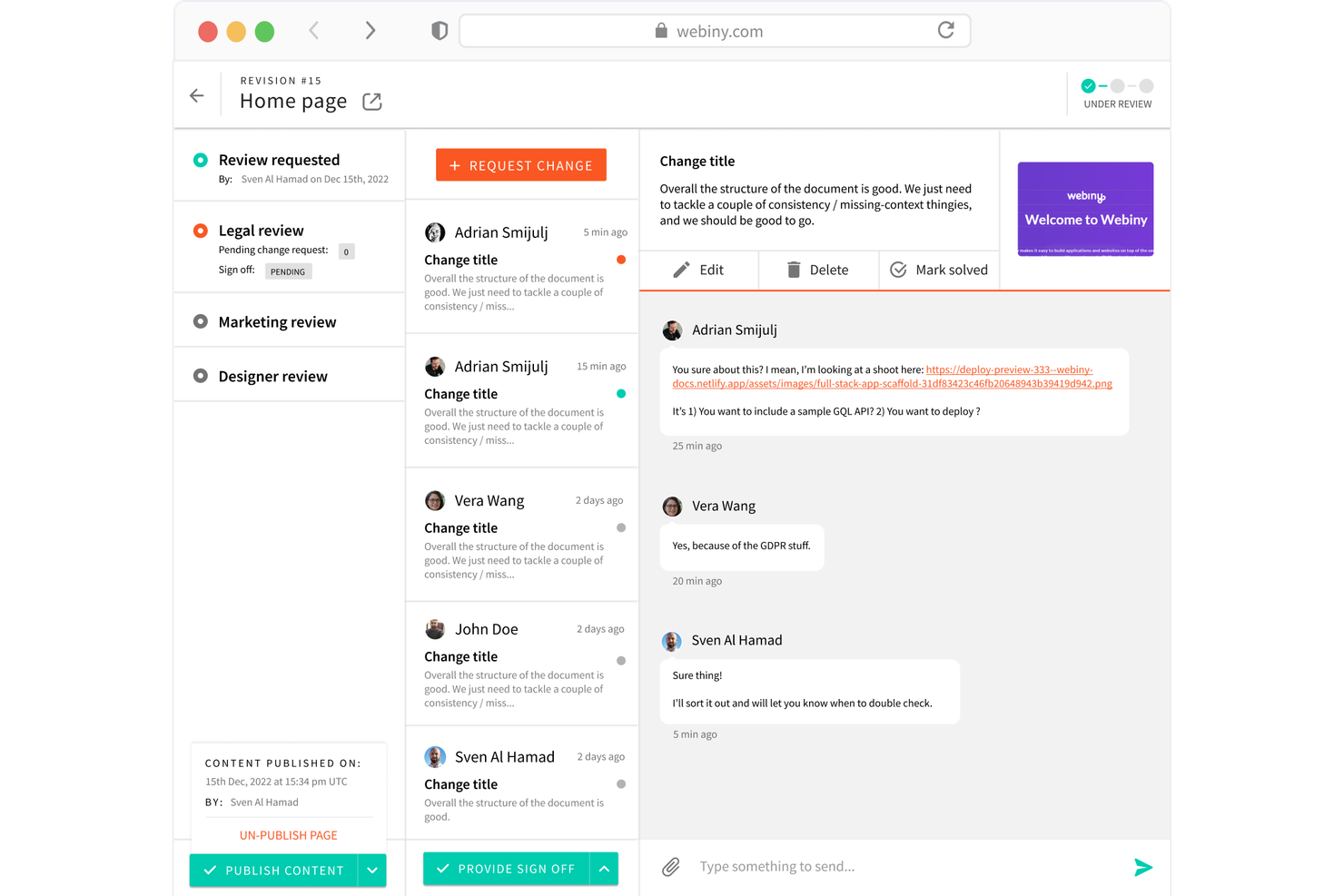Webiny screenshot - 10 migliori alternative a Webflow scelte per 2026