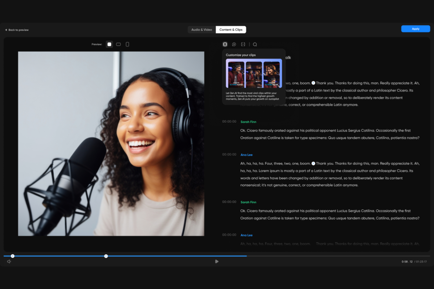 Zencastr screenshot - 10 Migliori Soluzioni per Editare Podcast Recensite nel 2026