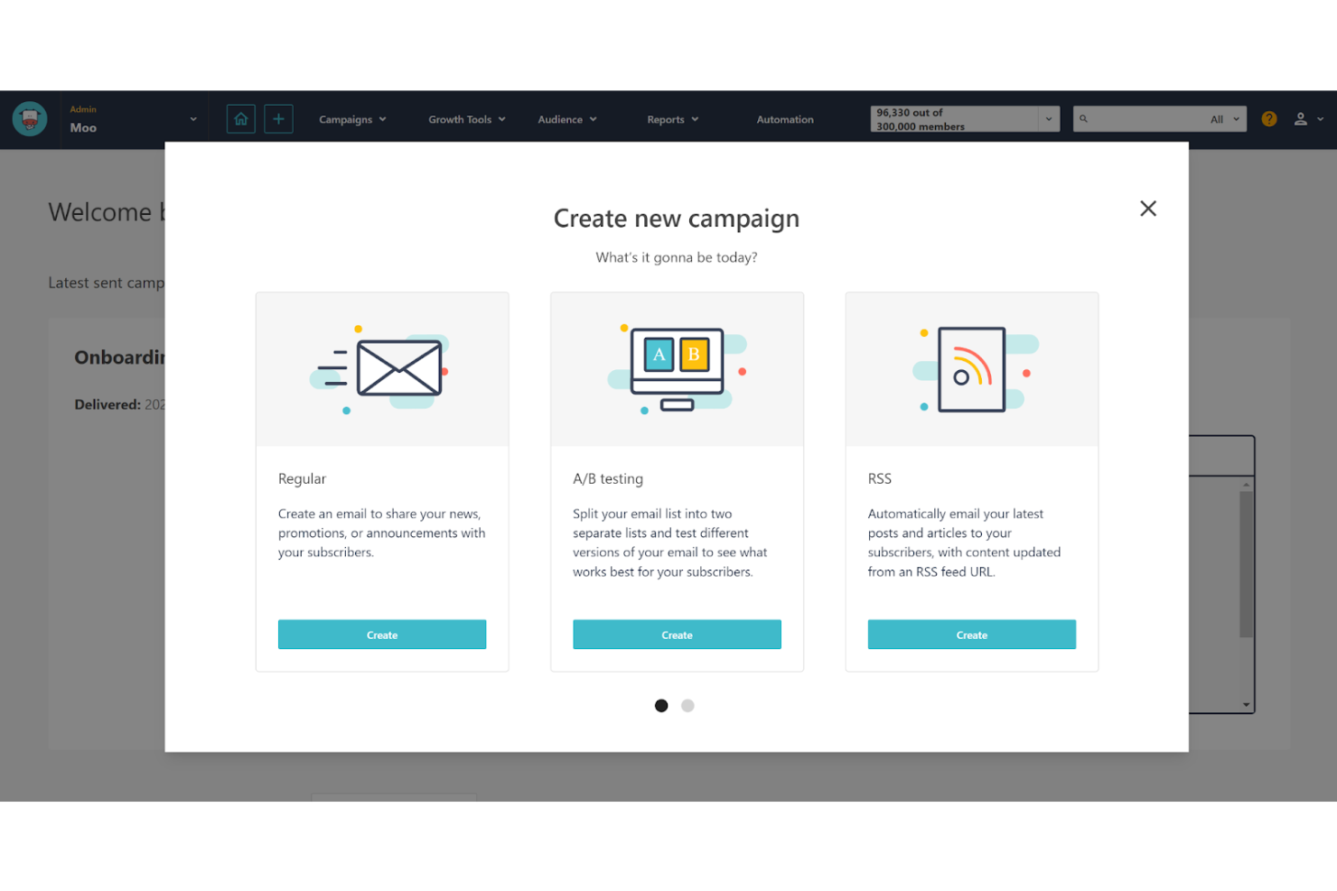 Moosend screenshot - 10 Mejores Alternativas a AWeber Revisadas en 2026