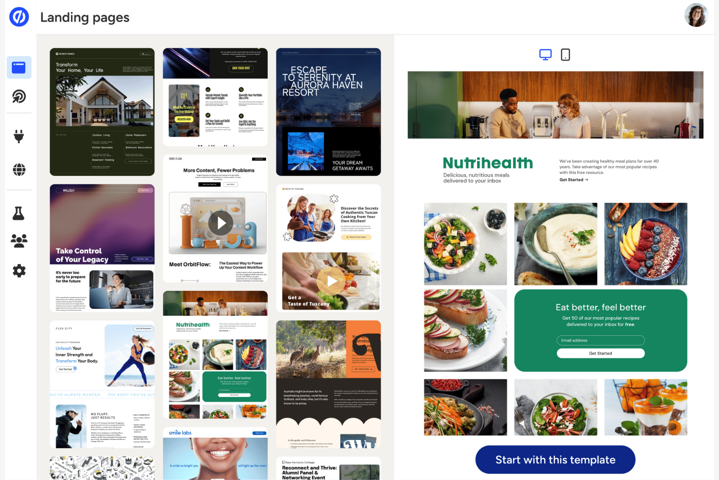 Unbounce screenshot - 10 migliori strumenti per l’ottimizzazione delle landing page recensiti nel 2026