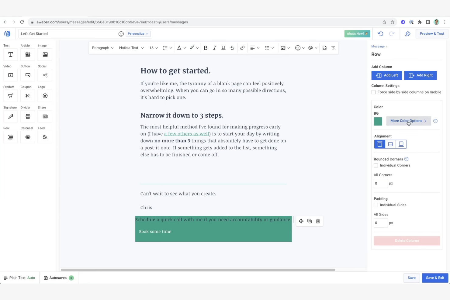 AWeber screenshot - 10 migliori alternative a SendGrid recensite nel 2026