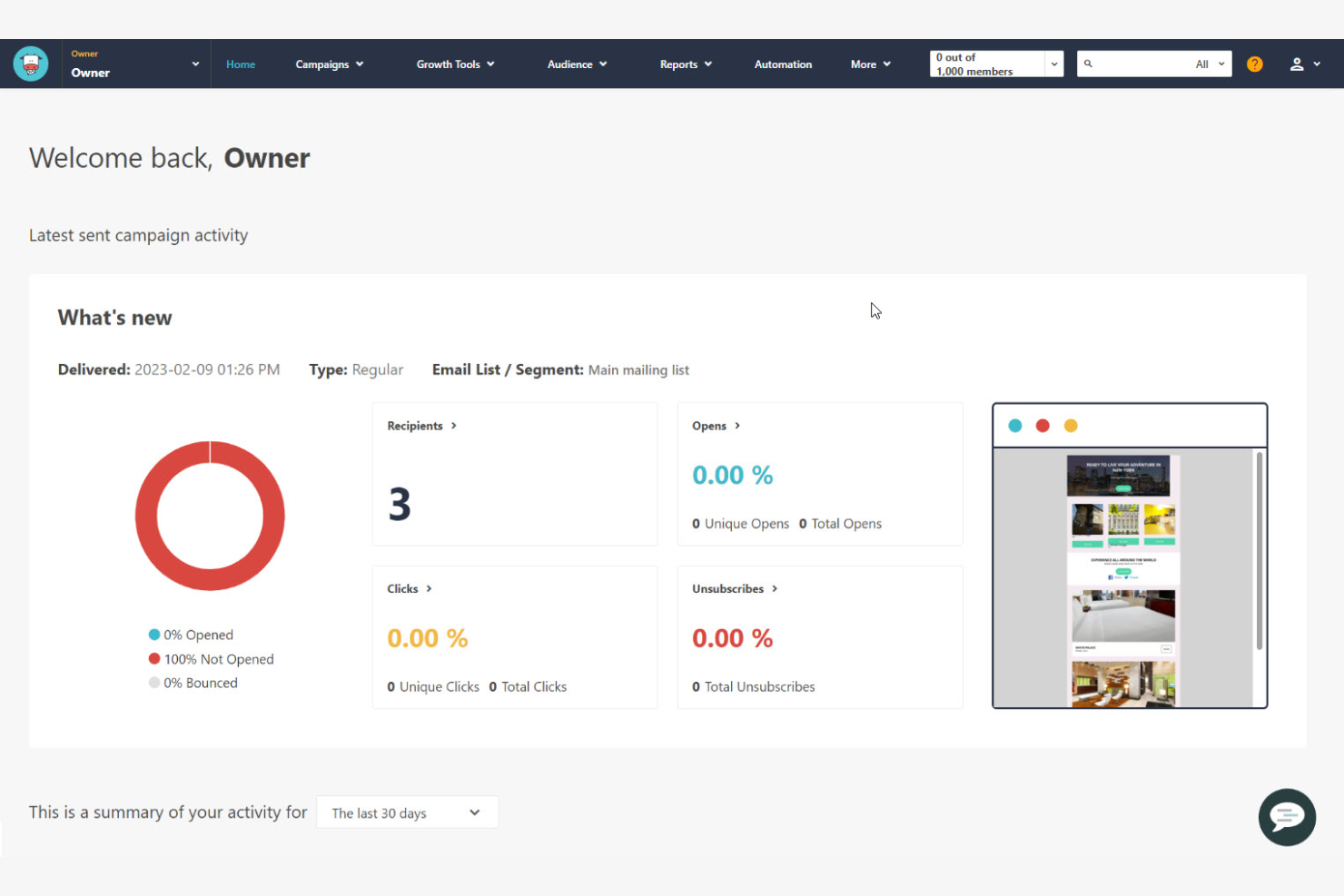 Moosend screenshot - 10 migliori alternative a SendGrid recensite nel 2026