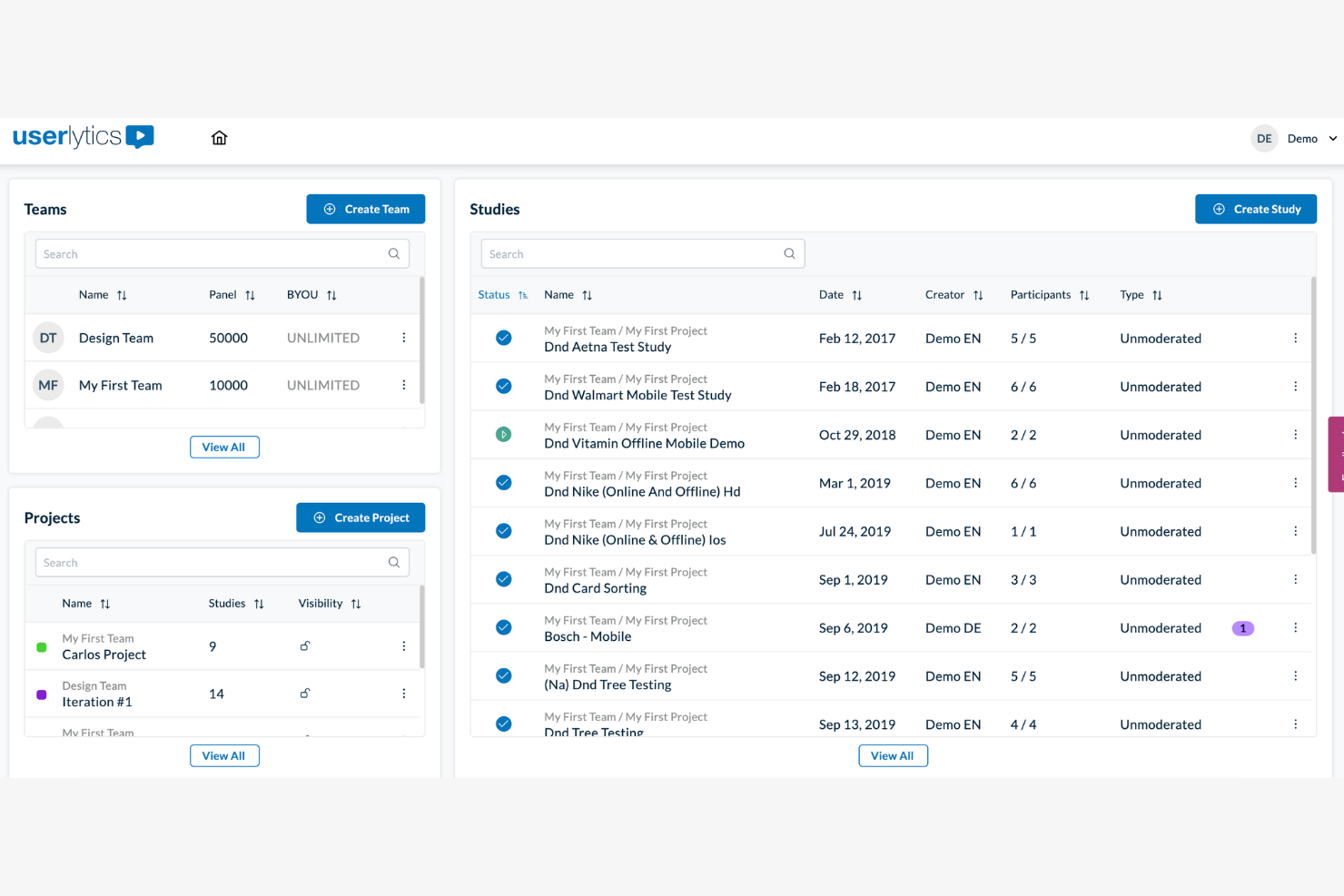 Userlytics screenshot - 10 Migliori Alternative a Hotjar Recensite nel 2026