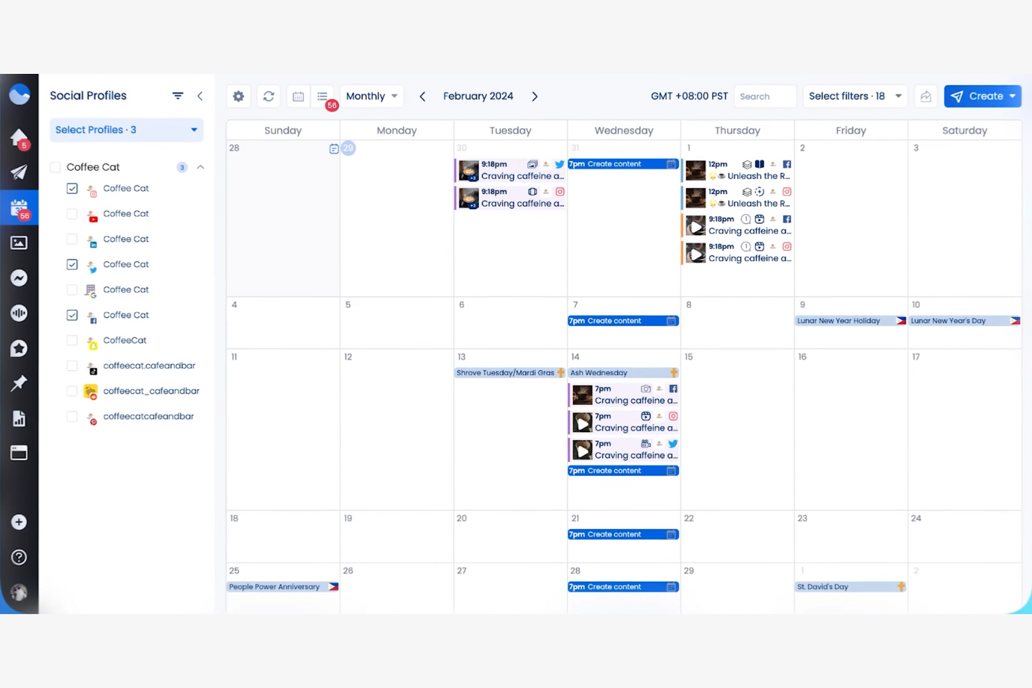 Vista Social screenshot - 10 migliori alternative a Buffer recensite nel 2026