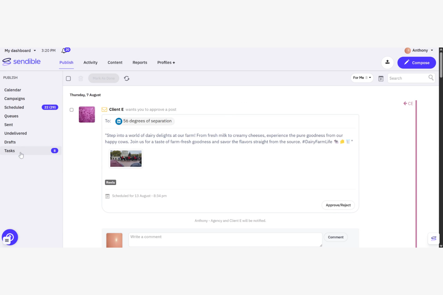 Sendible screenshot - 10 Mejores Alternativas a Buffer Analizadas en 2026