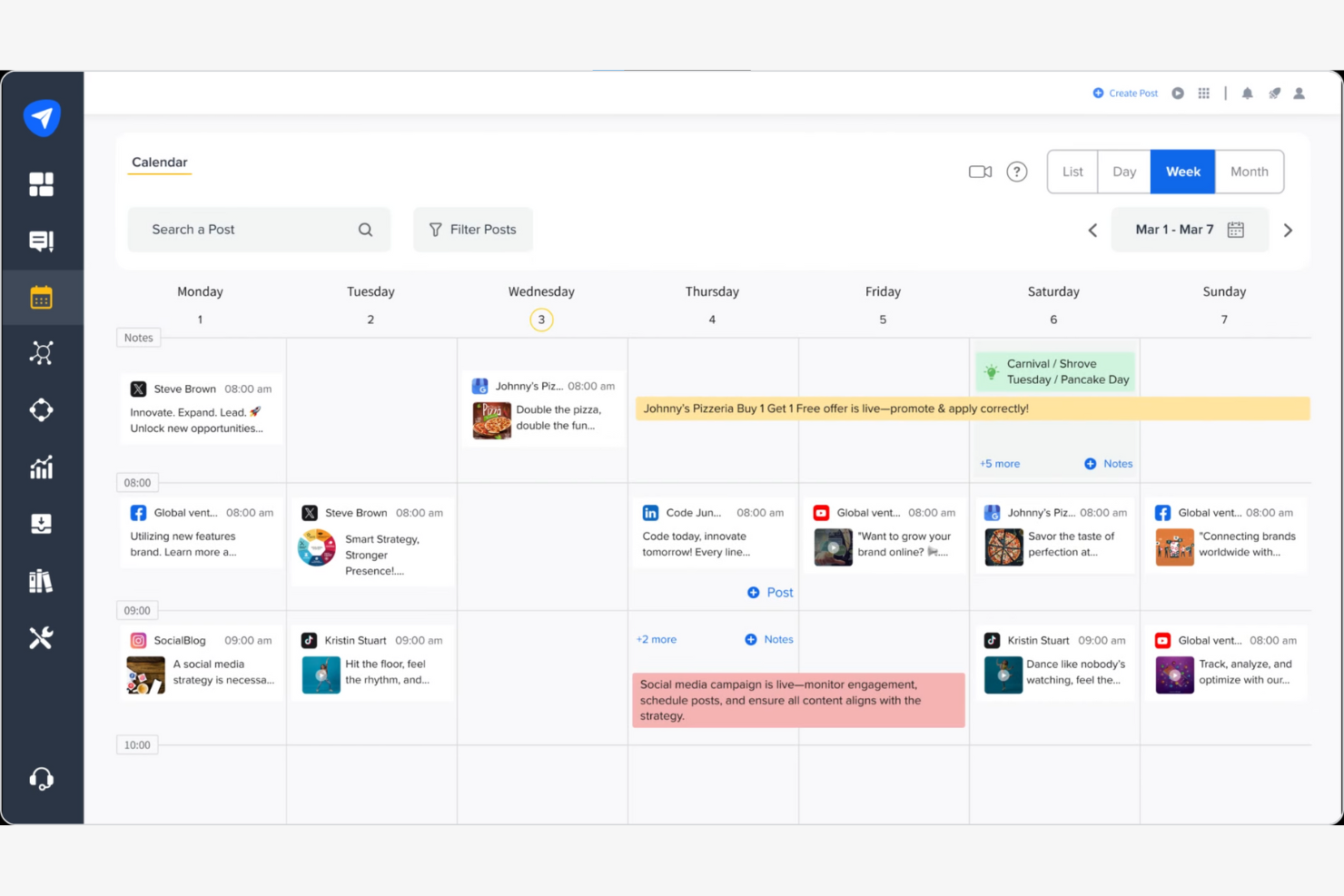 SocialPilot screenshot - 10 Mejores Alternativas a Buffer Analizadas en 2026