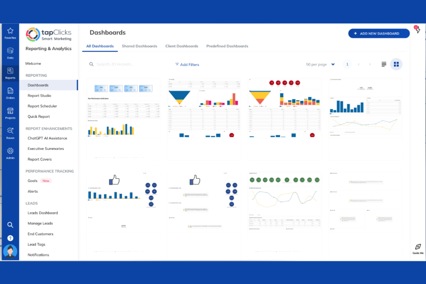 TapClicks screenshot - 1 Mejores Competidores de Supermetrics Revisados en 2026