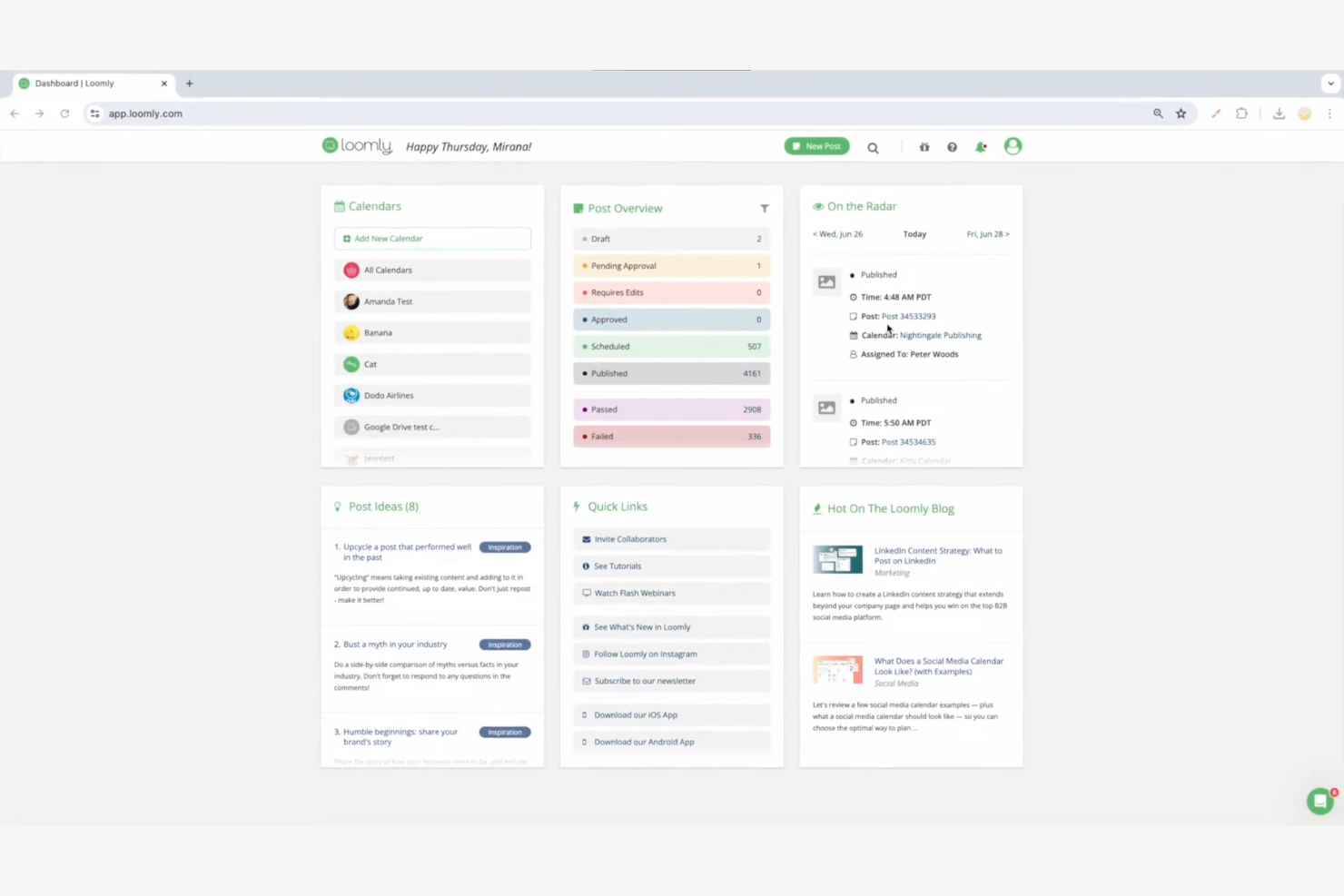 Loomly screenshot - 10 migliori alternative a Buffer recensite nel 2026