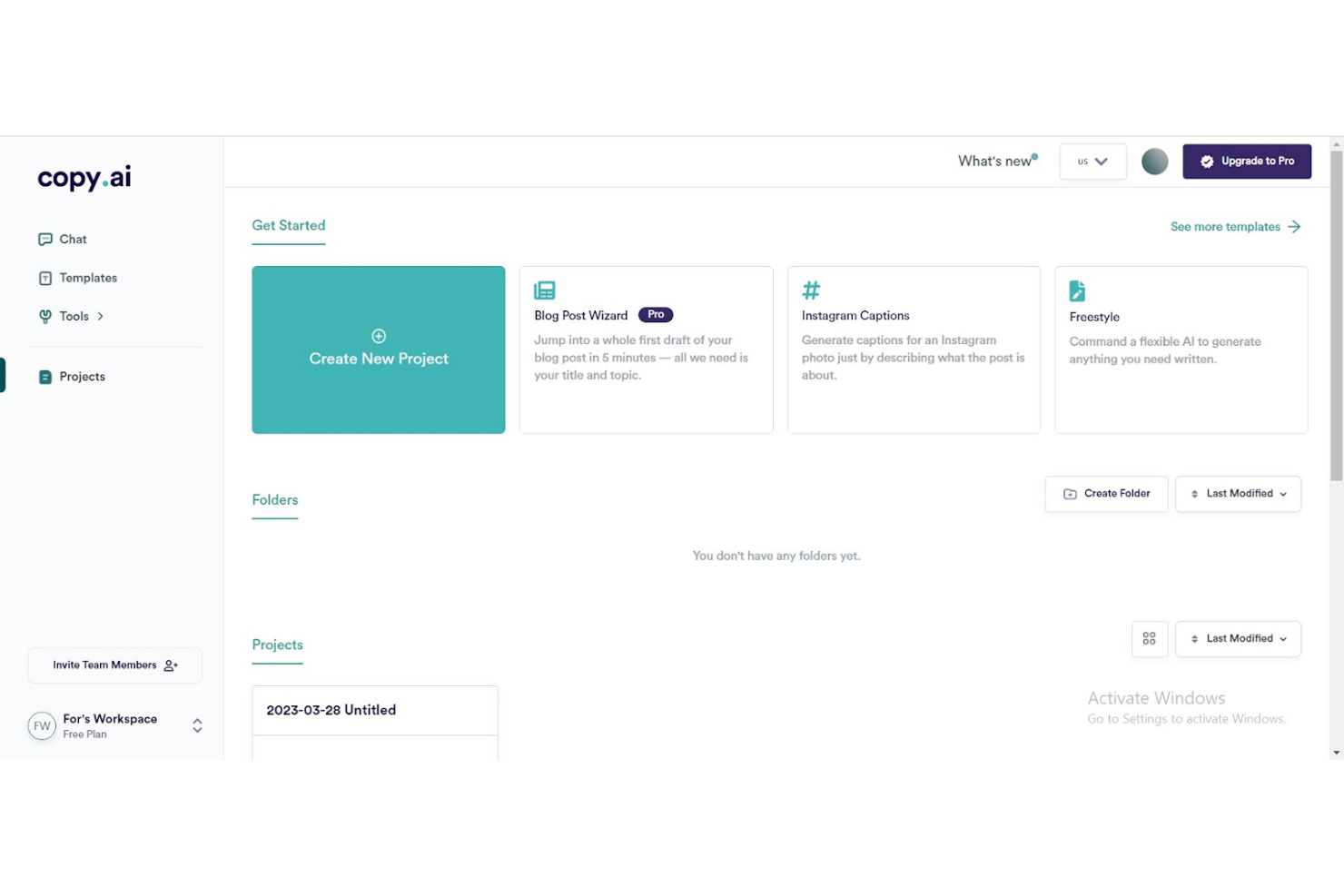 Copy.ai screenshot - 10 migliori alternative a Jasper AI recensite nel 2026