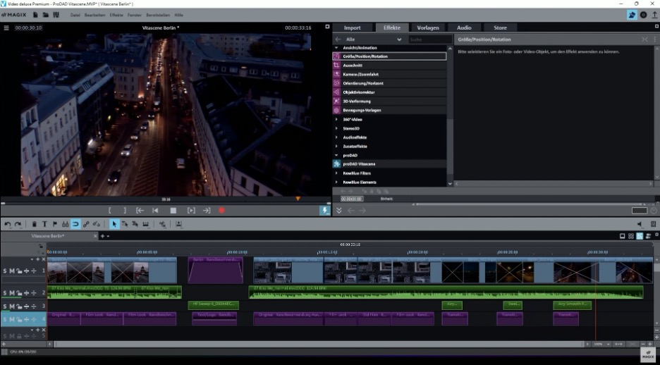 Magix Video Deluxe screenshot - 10 migliori software di montaggio video recensiti nel 2026