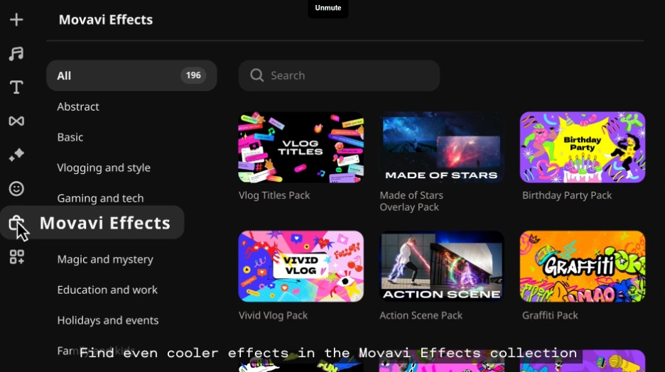 Movavi Video Editor screenshot - 10 migliori software di montaggio video recensiti nel 2026