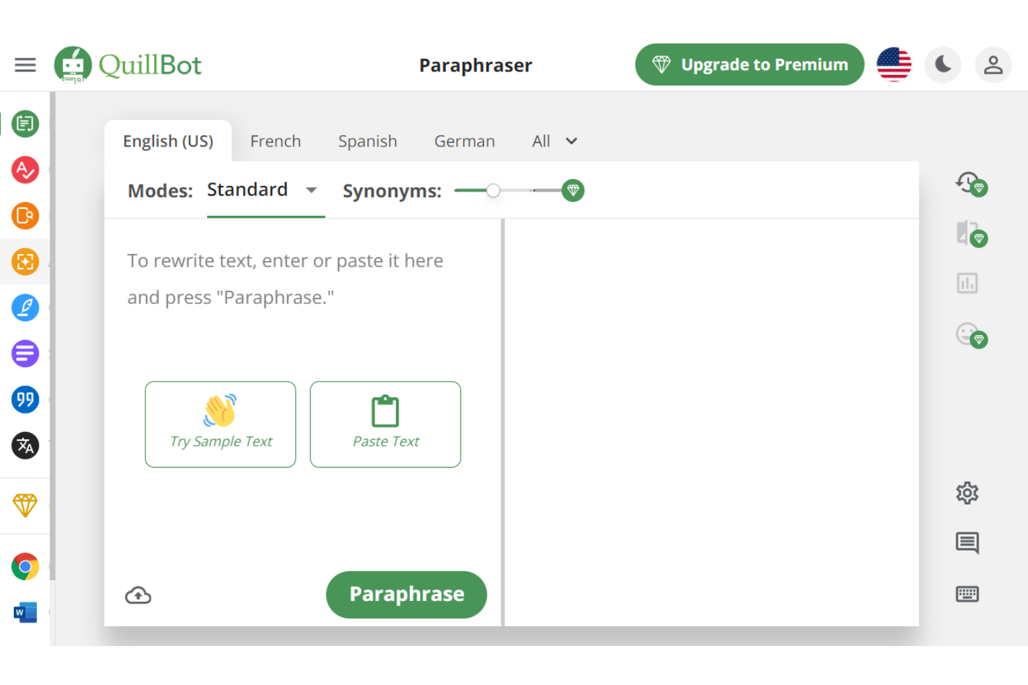 QuillBot screenshot - 10 migliori alternative a Jasper AI recensite nel 2026