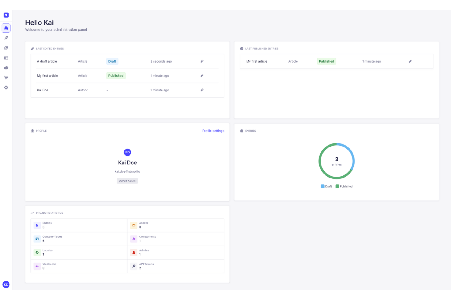 Strapi screenshot - 9 Mejores CMS Headless Revisados en 2026