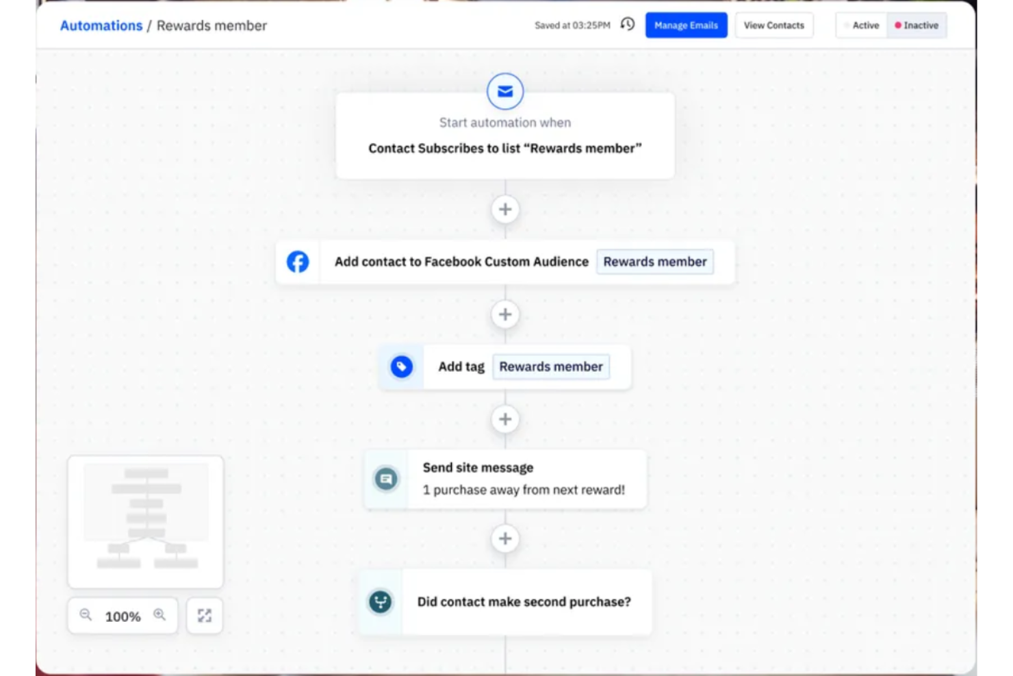 ActiveCampaign screenshot - 10 Mejores Software de Embudos de Marketing Analizados en 2026