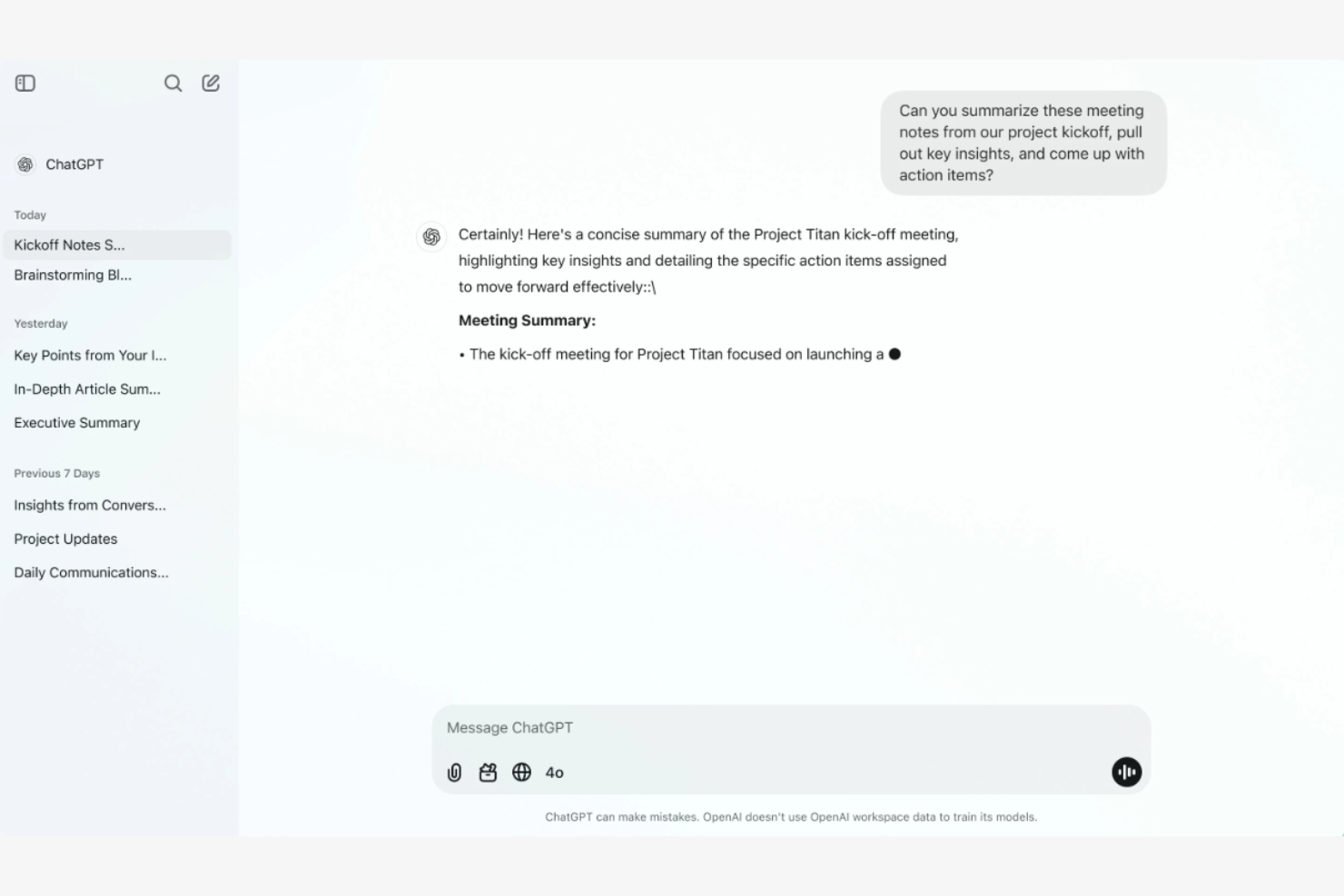 ChatGPT screenshot - 10 Mejores Herramientas de Investigación de Mercado con IA Analizadas en 2026