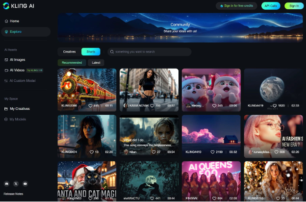 Kling AI screenshot - 10 Migliori Generatori di Video AI Recensite nel 2026