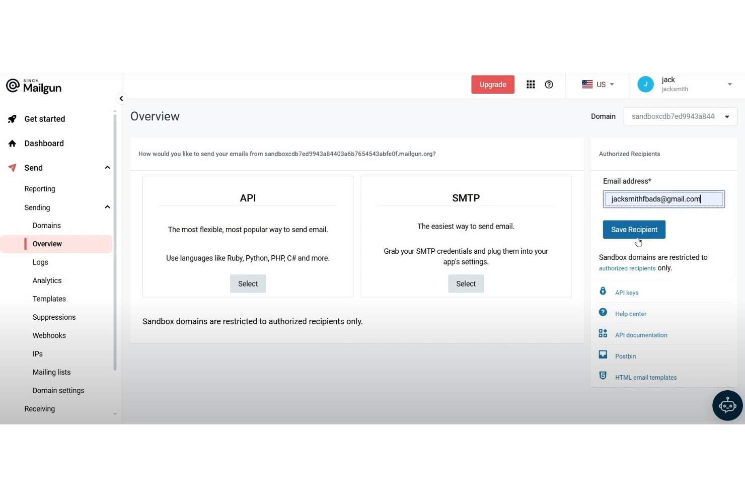 Mailgun screenshot - 1 Mejores Alternativas a Brevo Analizadas en 2026