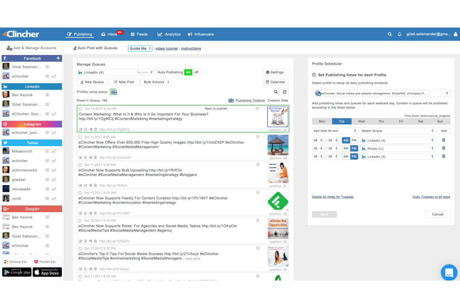 eclincher screenshot - 10 Migliori Strumenti Gratuiti di Social Listening Recensiti nel 2026