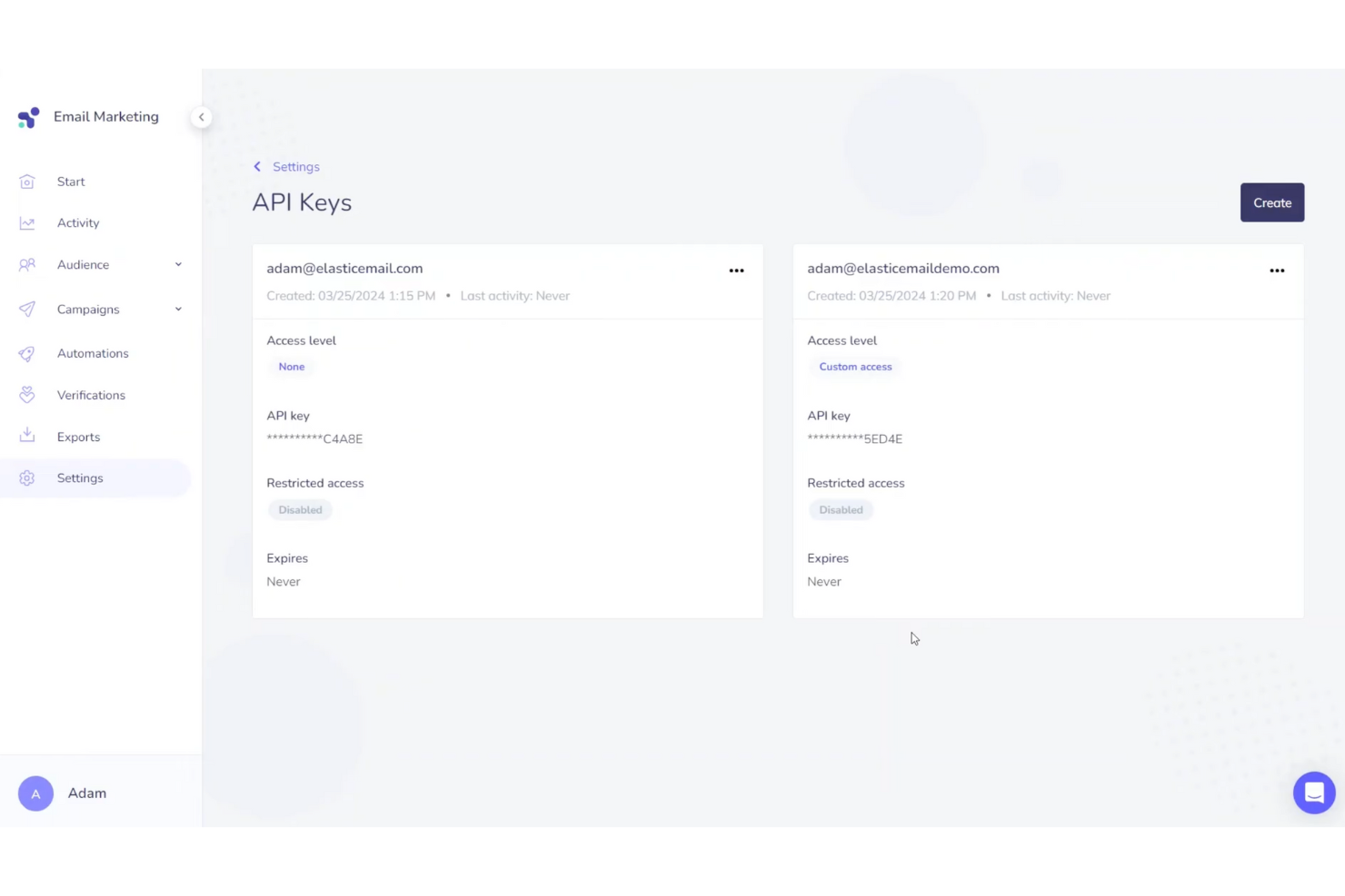 Elastic Email screenshot - 1 Mejores Alternativas a Brevo Analizadas en 2026
