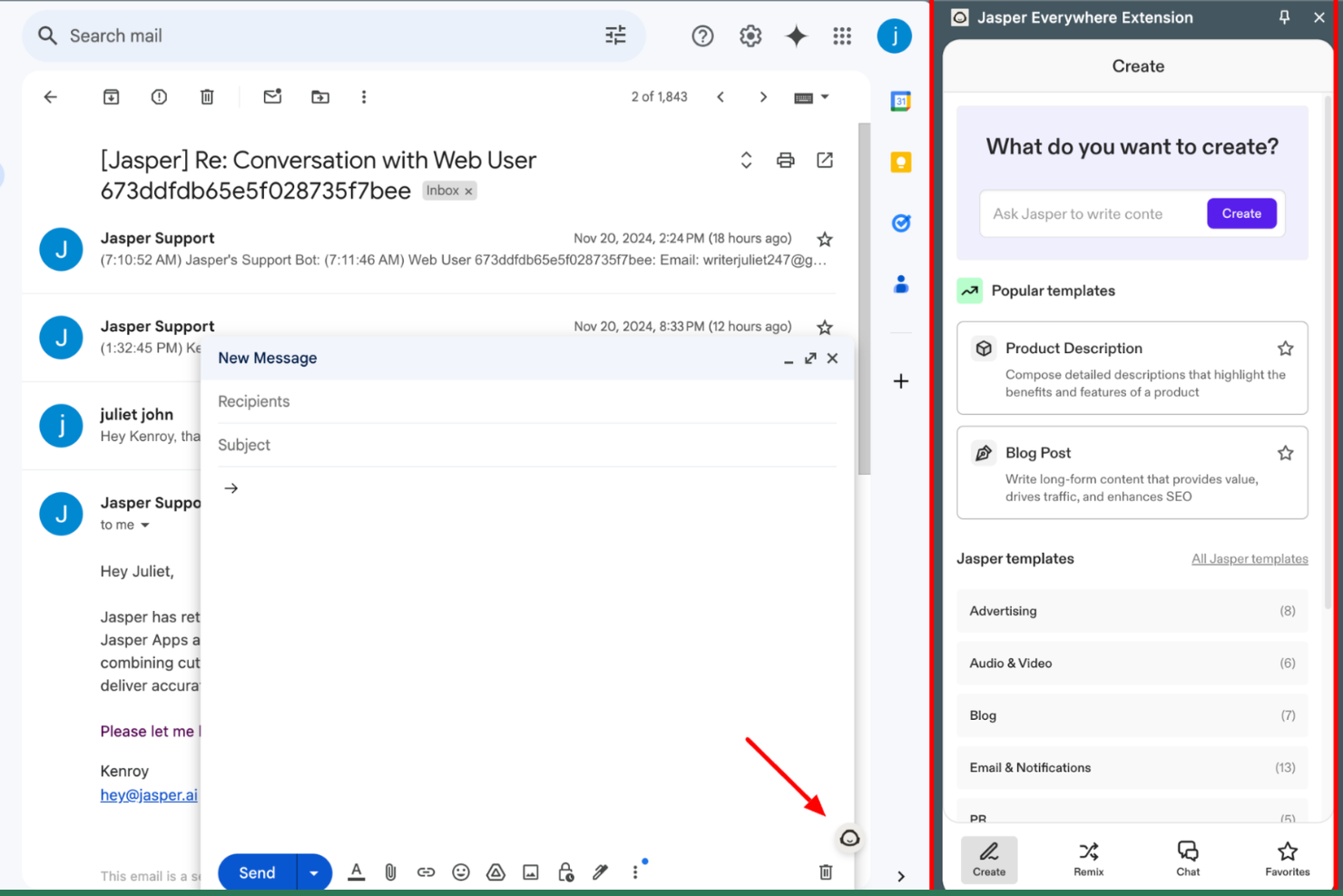 Jasper AI screenshot - 10 Migliori alternative a MarketMuse recensite nel 2026