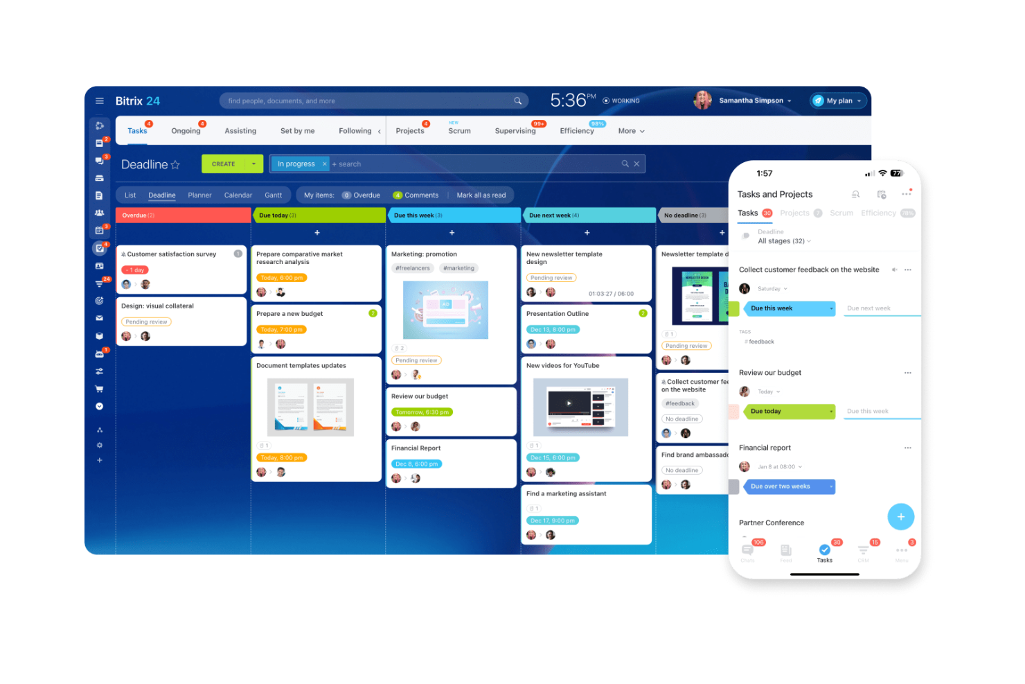 Bitrix24 screenshot - 1 Mejores Herramientas de IA Gratis para Marketing Analizadas en 2026