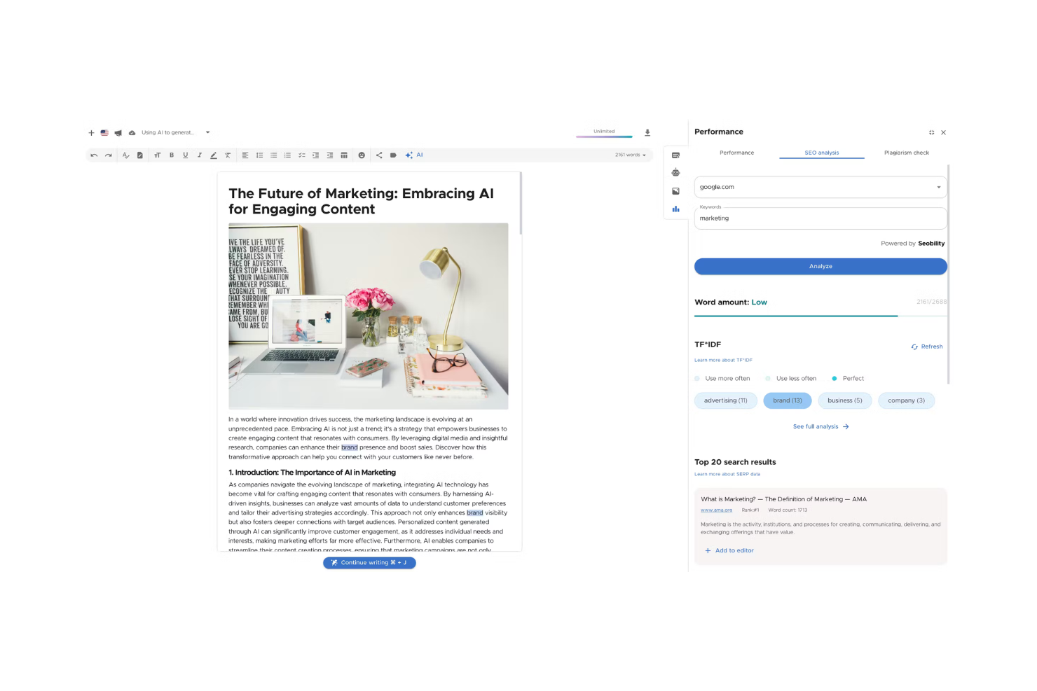 neuroflash screenshot - 10 Migliori Strumenti Gratuiti di IA per il Marketing Recensiti nel 2026