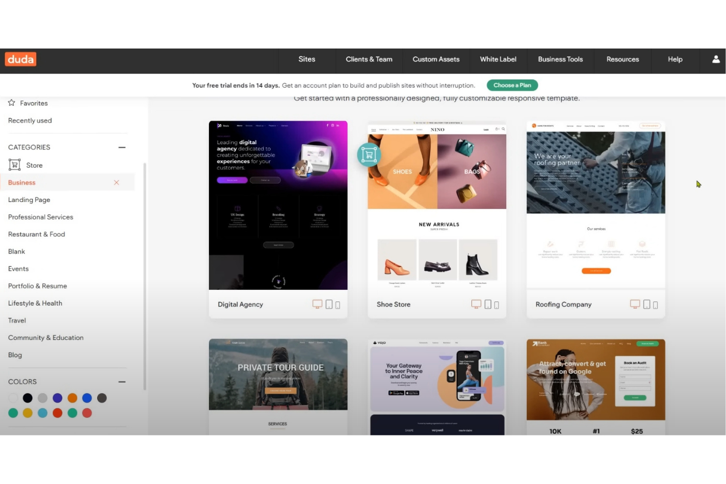 Duda screenshot - 10 Mejores Alternativas a WordPress Analizadas en 2026