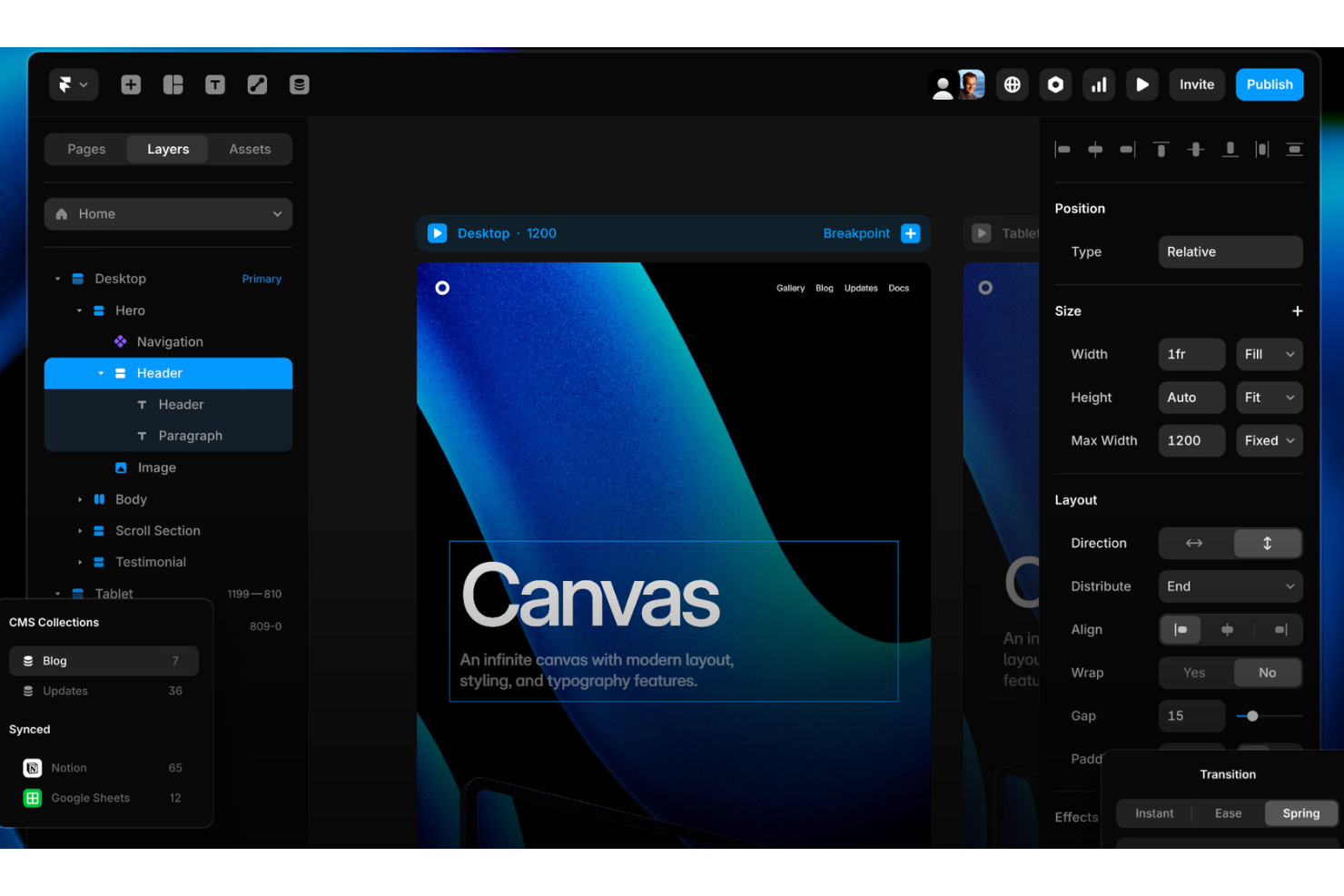 Framer screenshot - 10 Migliori alternative a WordPress recensite nel 2026