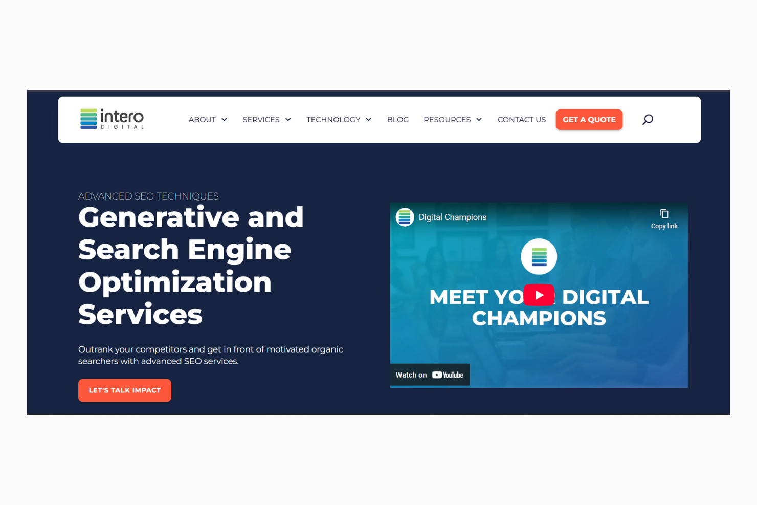 Intero Digital screenshot - 1 Mejores Agencias de Marketing SEO Analizadas en 2026
