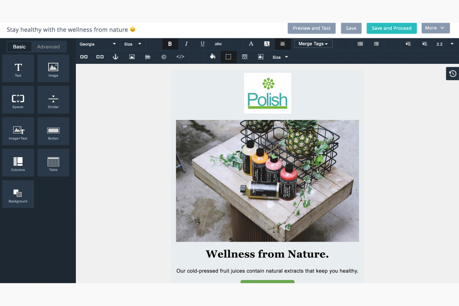 Zoho Campaigns screenshot - 10 Mejores Constructores de Correos Electrónicos con Arrastrar y Soltar Analizados en 2026