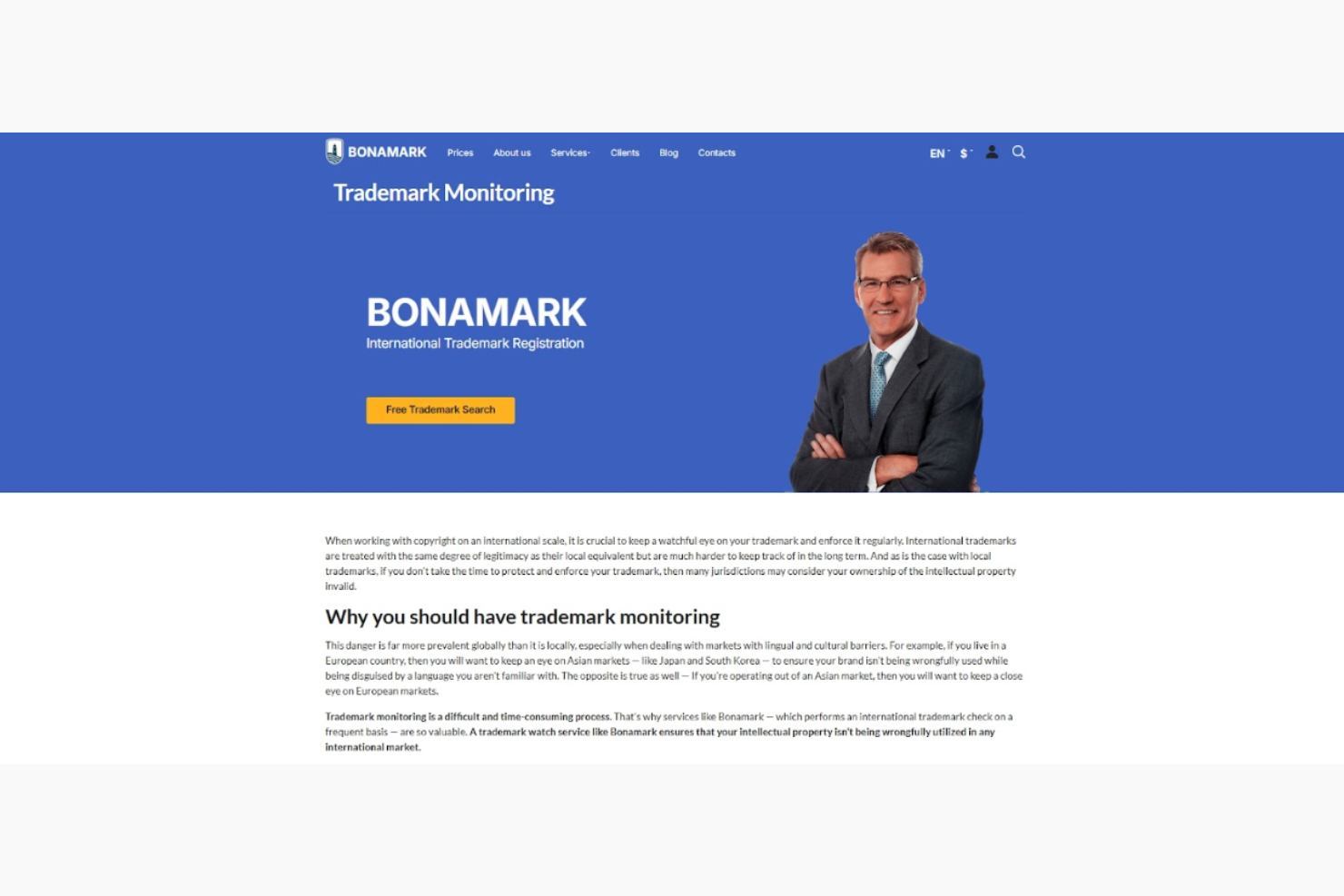 Bonamark screenshot - 10 Migliori Servizi di Monitoraggio dei Marchi Recensiti nel 2026