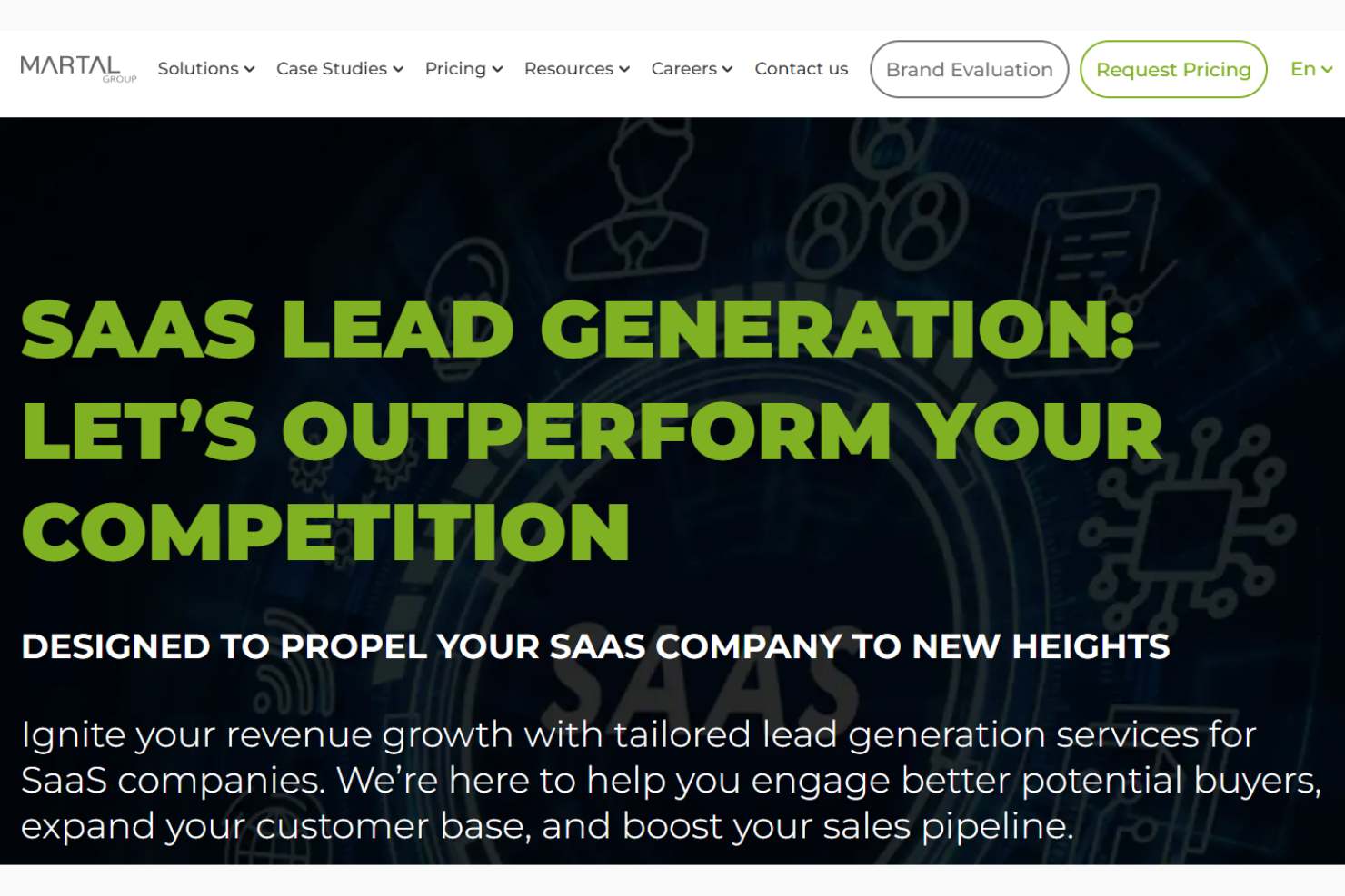Martal screenshot - 10 servizi di generazione di lead SaaS B2B recensiti nel 2026