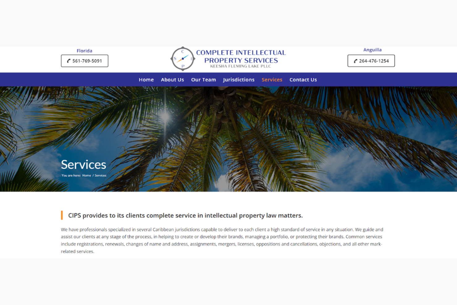 Complete Intellectual Property Services screenshot - 10 mejores servicios de protección de la propiedad intelectual para 2026