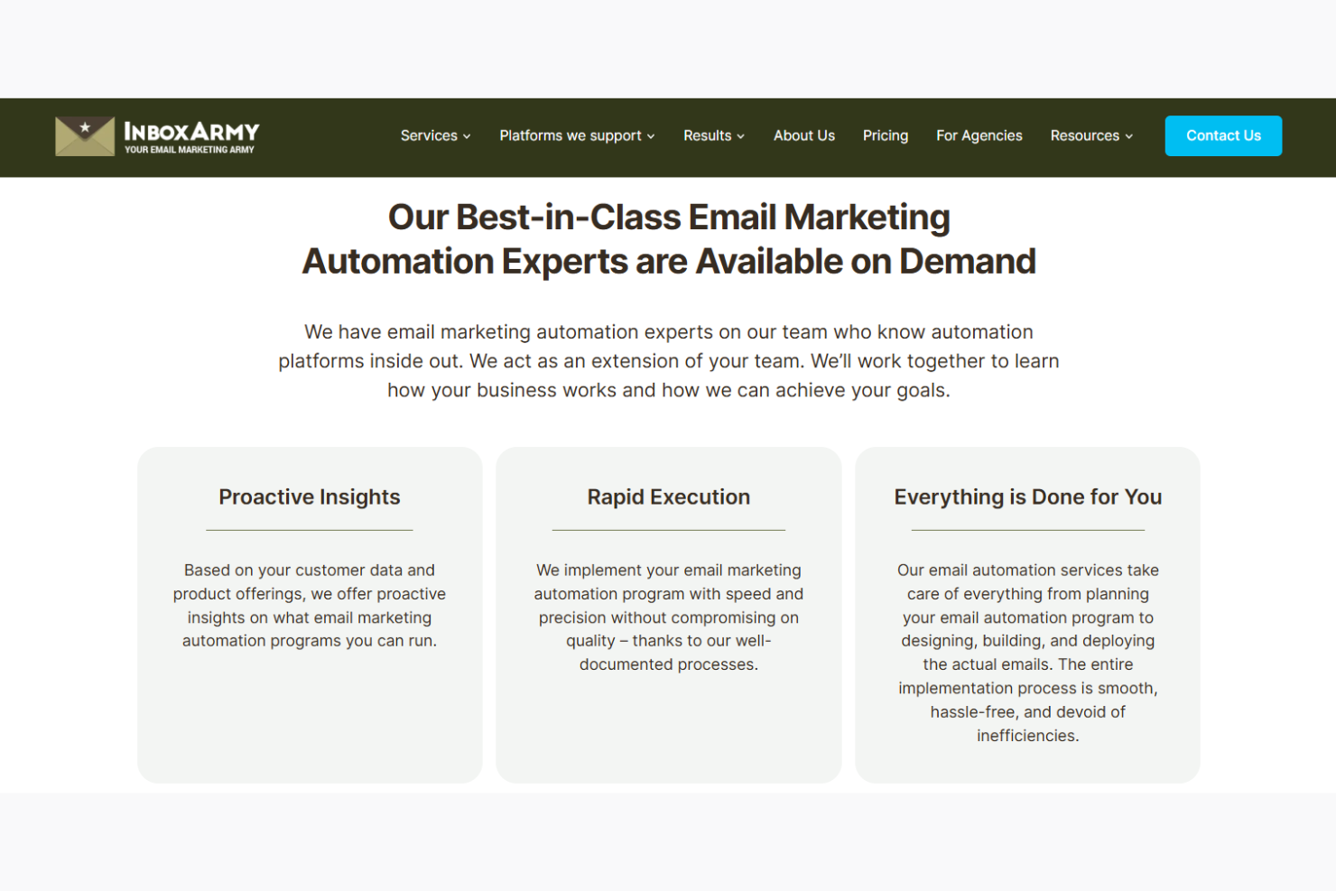 InboxArmy screenshot - 10 Migliori Agenzie di Email Marketing Recensite nel 2026